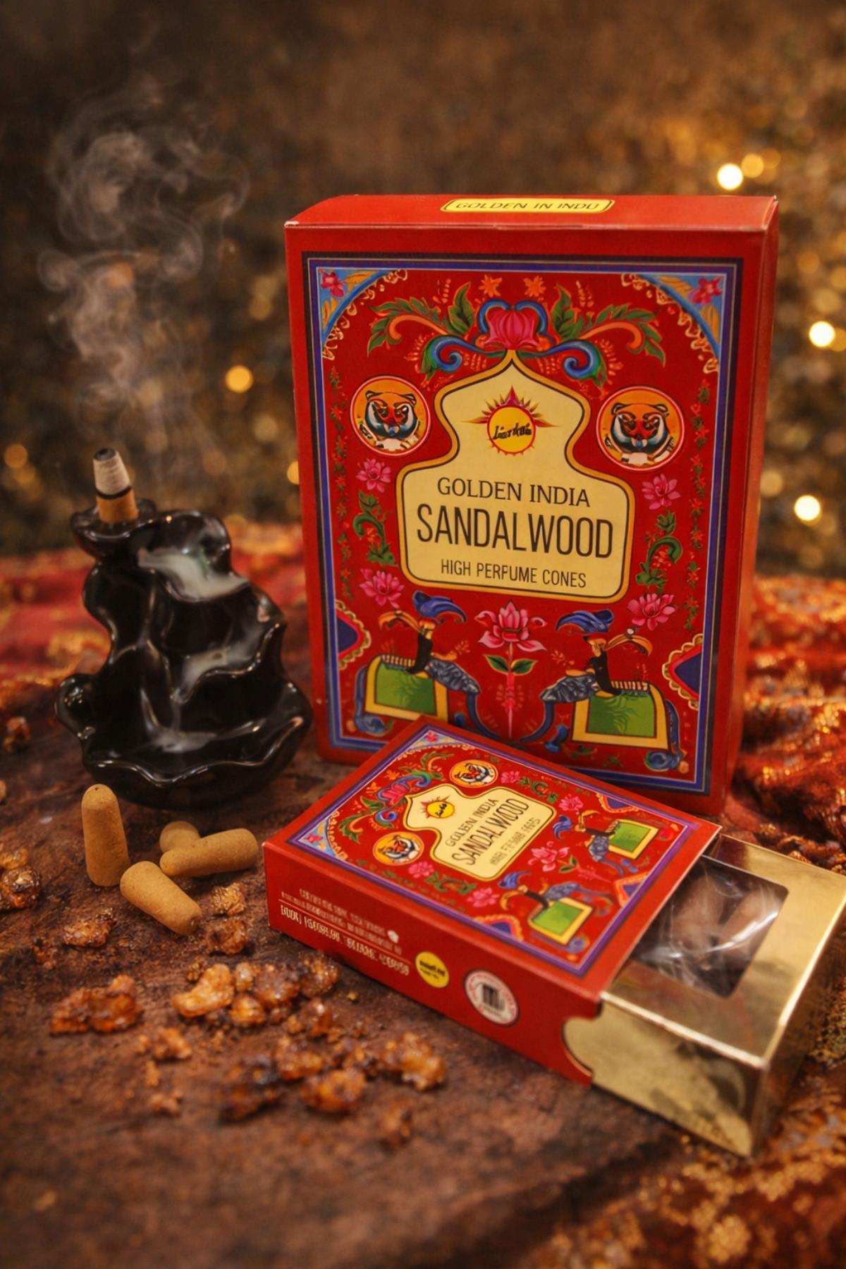 Golden İndia Sandalwood Ters Akış Tütsü