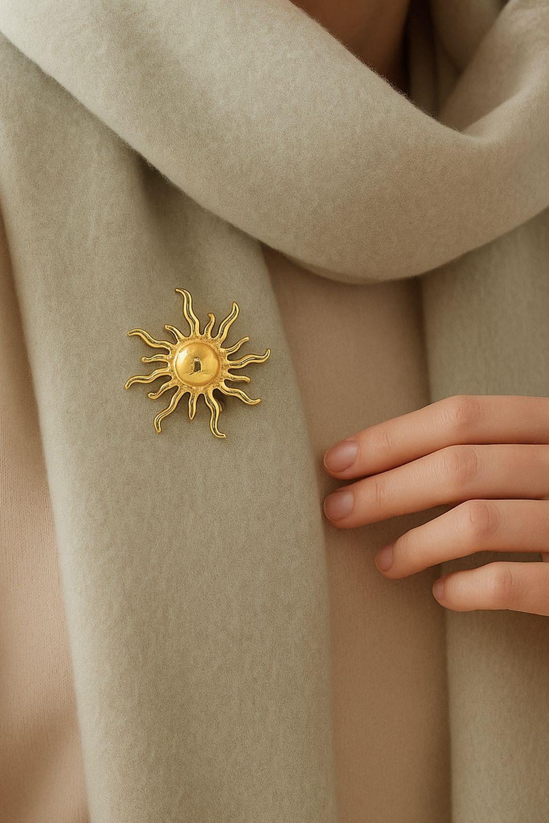 GÜNEŞ İĞNELİ BROŞ