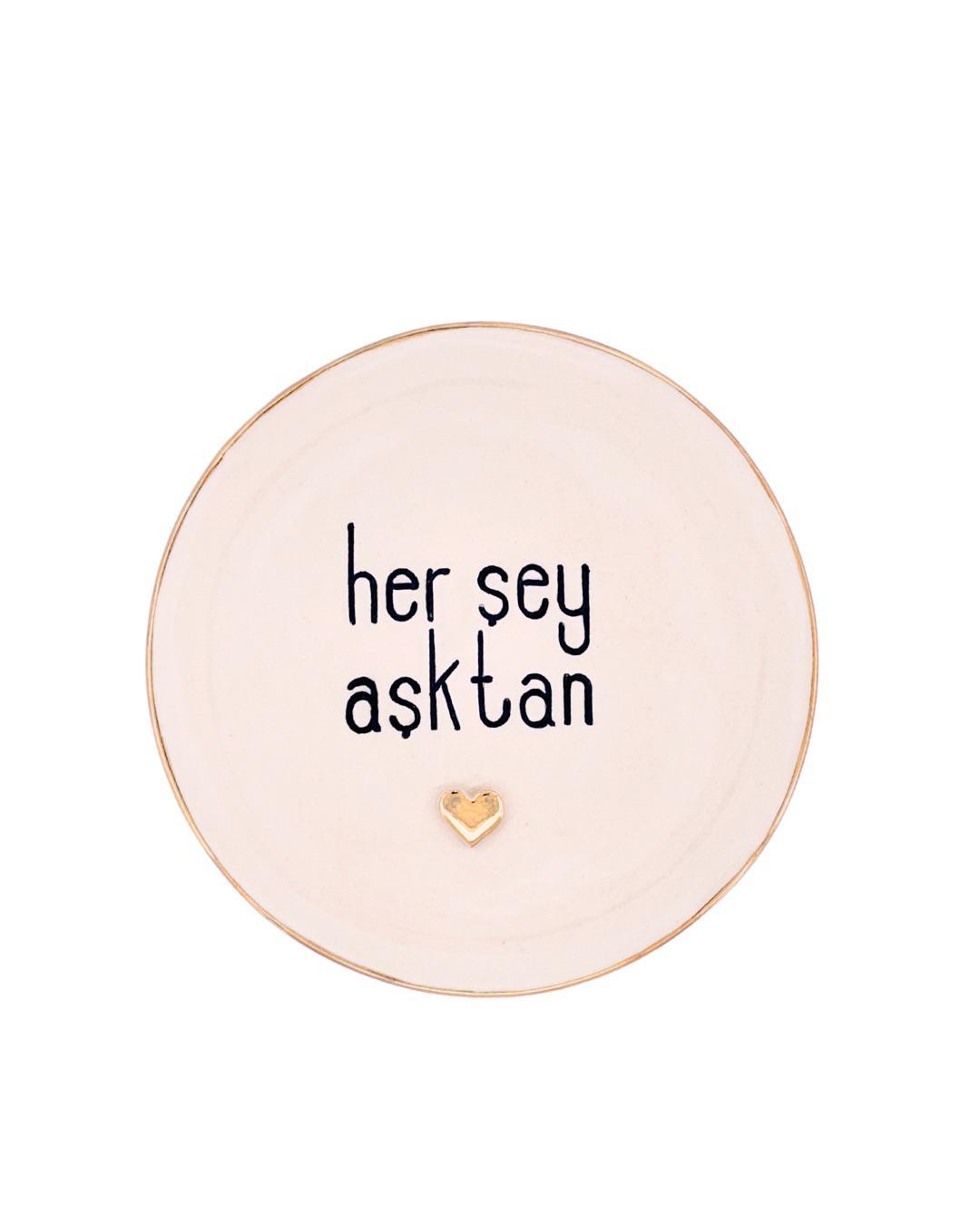 Her Şey Aşktan 12 cm Tabak 
