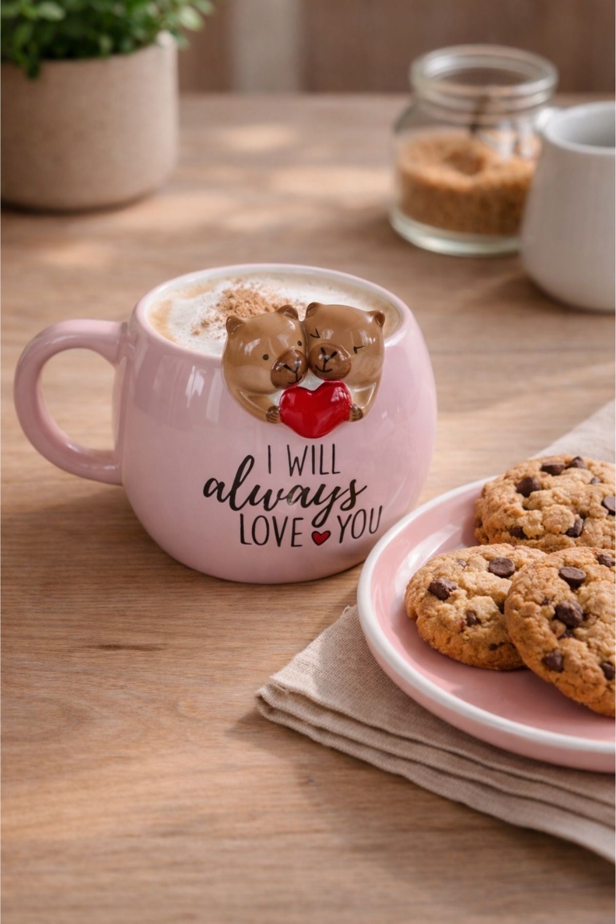 I WILL ALWAYS LOVE YOU Pembe Kulplu KUpa 420 Ml