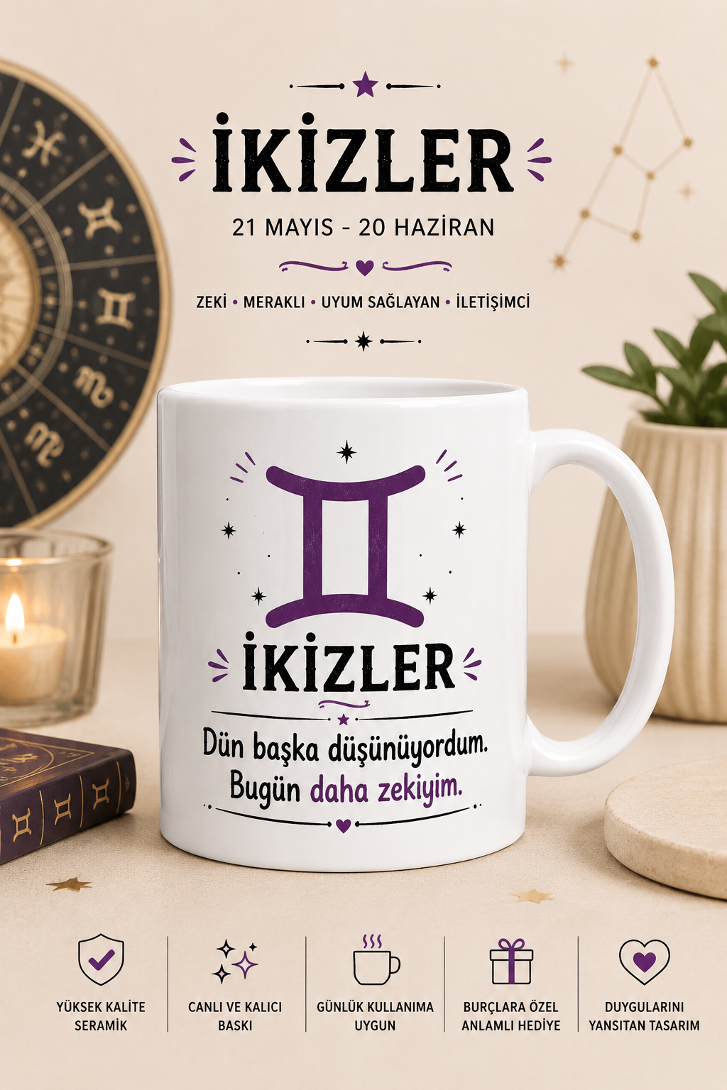 İkizler Burcu Baskı Kupa