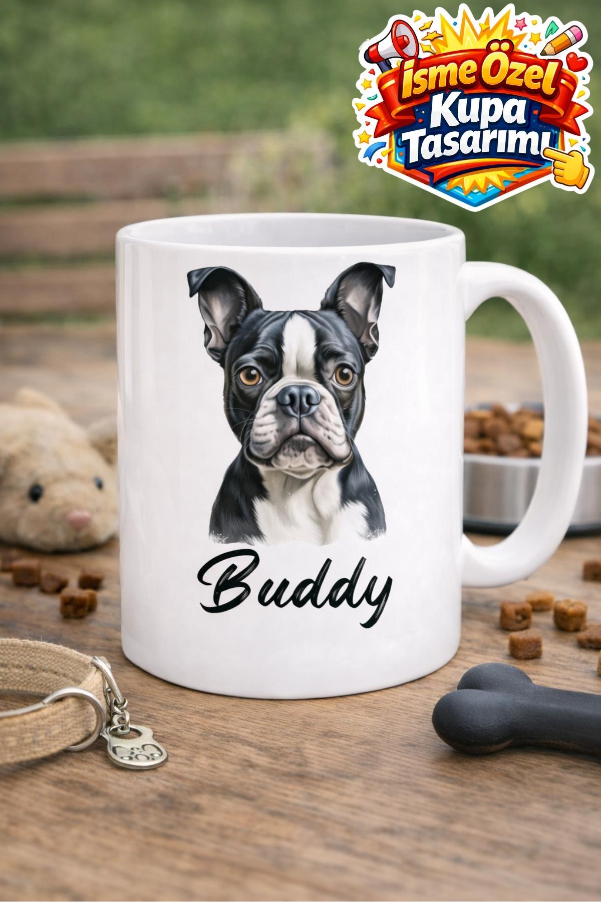 İSME ÖZEL BOSTON TERRIER Baskı Kupa Bardak