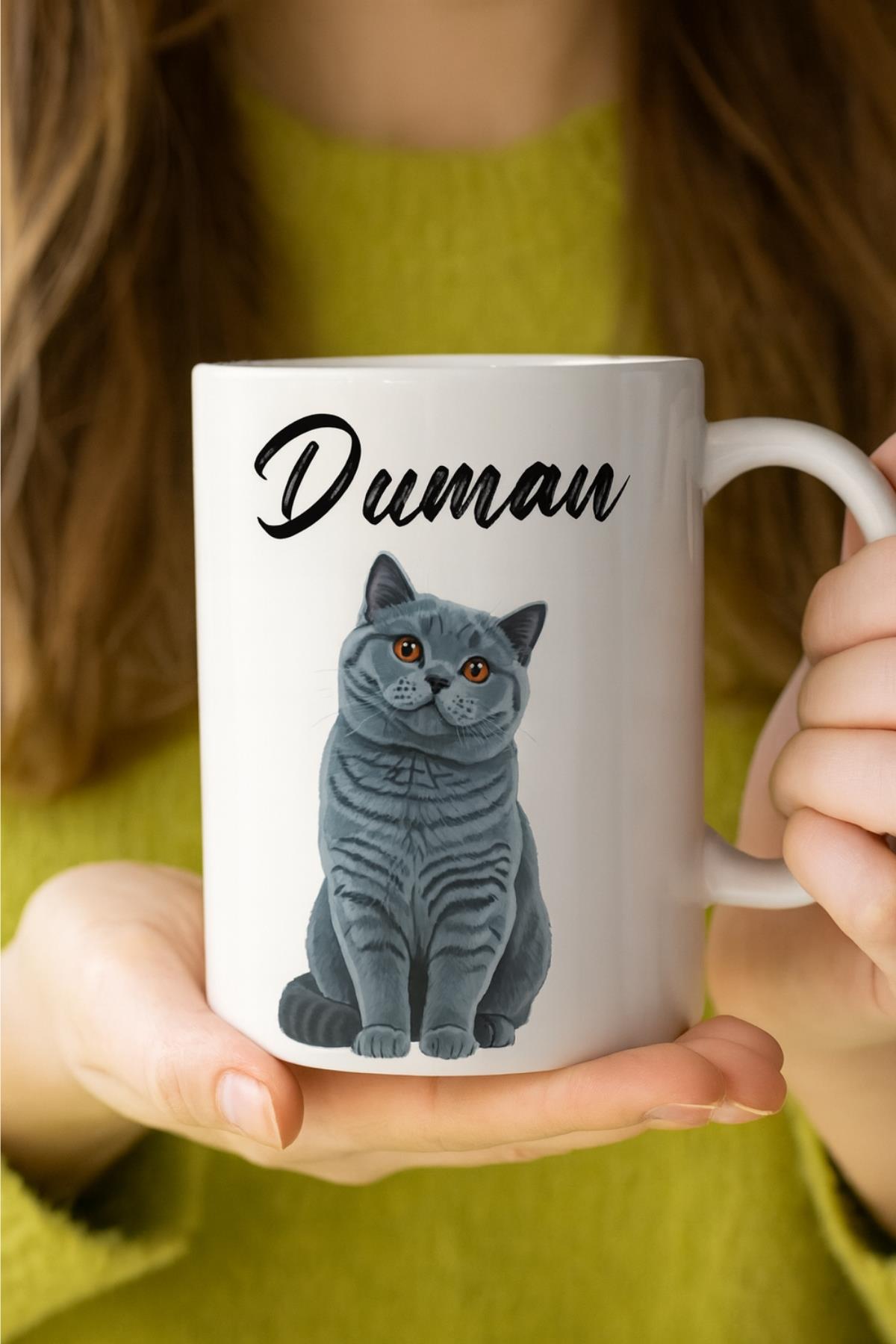 İSME ÖZEL British shorthair Baskı Kupa Bardak