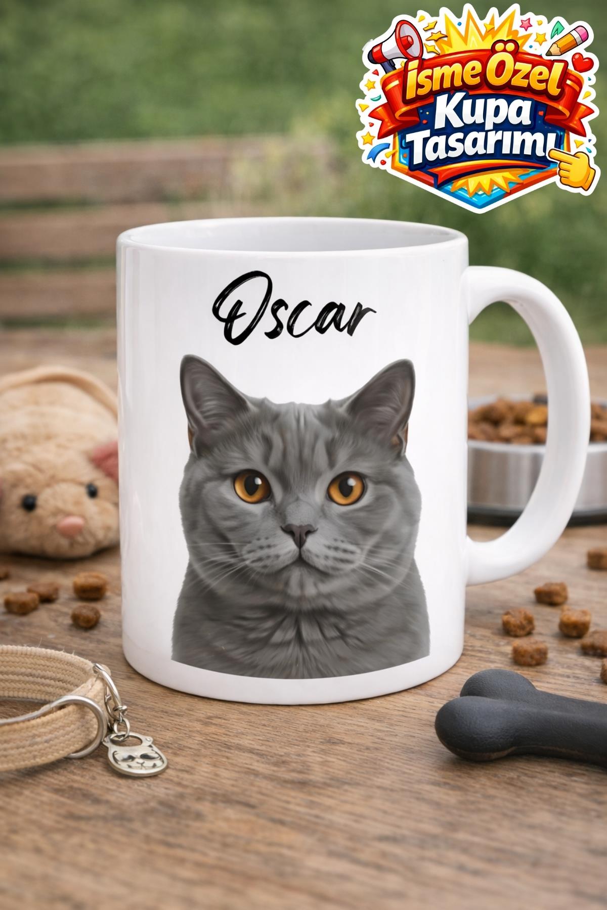 İSME ÖZEL BRITISH SHORTHAIR Baskılı Kupa Bardak