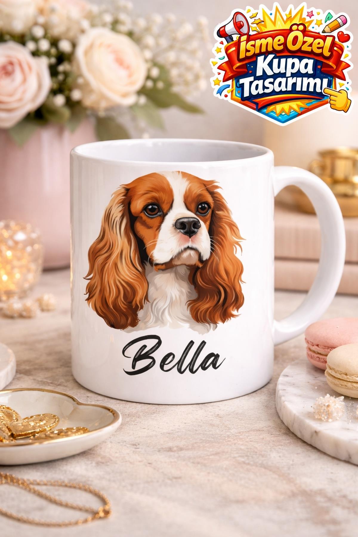İSME ÖZEL CAVALIER KING CHARLES SPANIEL Baskı Kupa Bardak