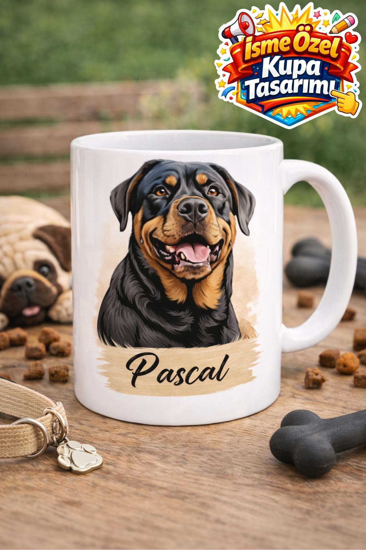 İSME ÖZEL ROTTWEILER Baskılı Kupa Bardak