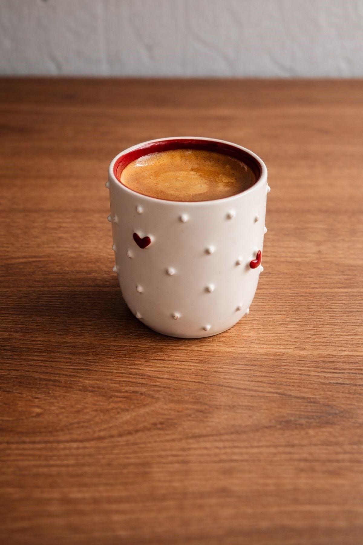 Kalpli Beyaz Love Espresso Bardağı