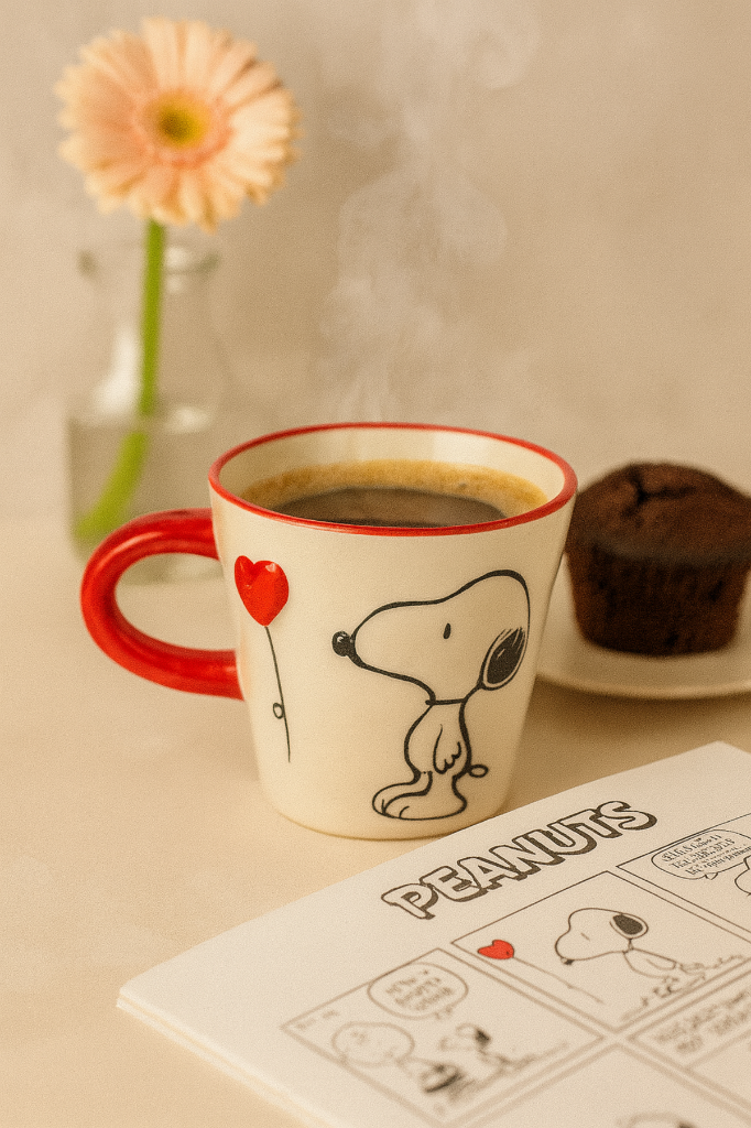 Kalpli Snoopy Kulplu Fincan