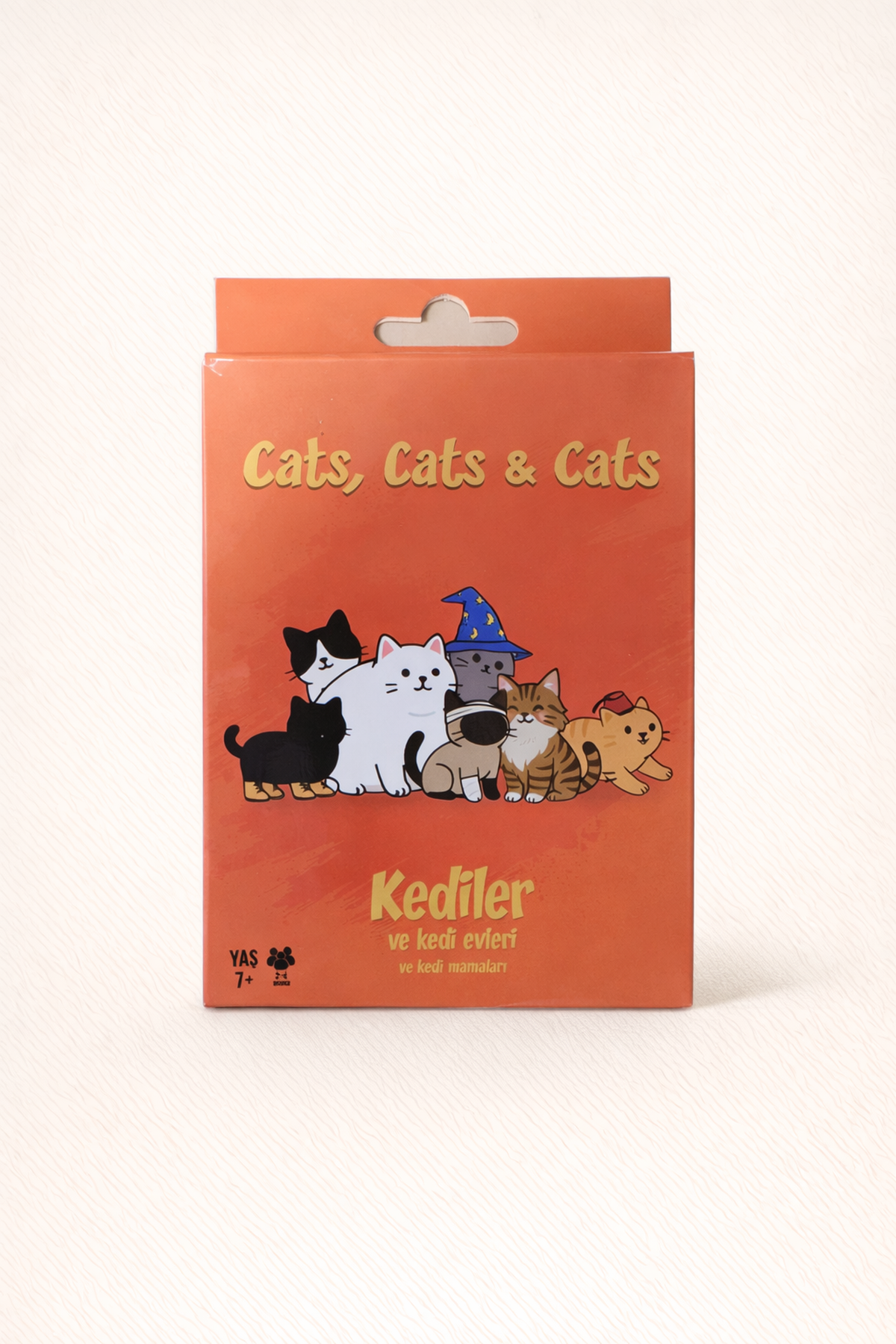 Kediler Ve Kedi Evleri Ve Kedi Mamaları Oyun Kartı