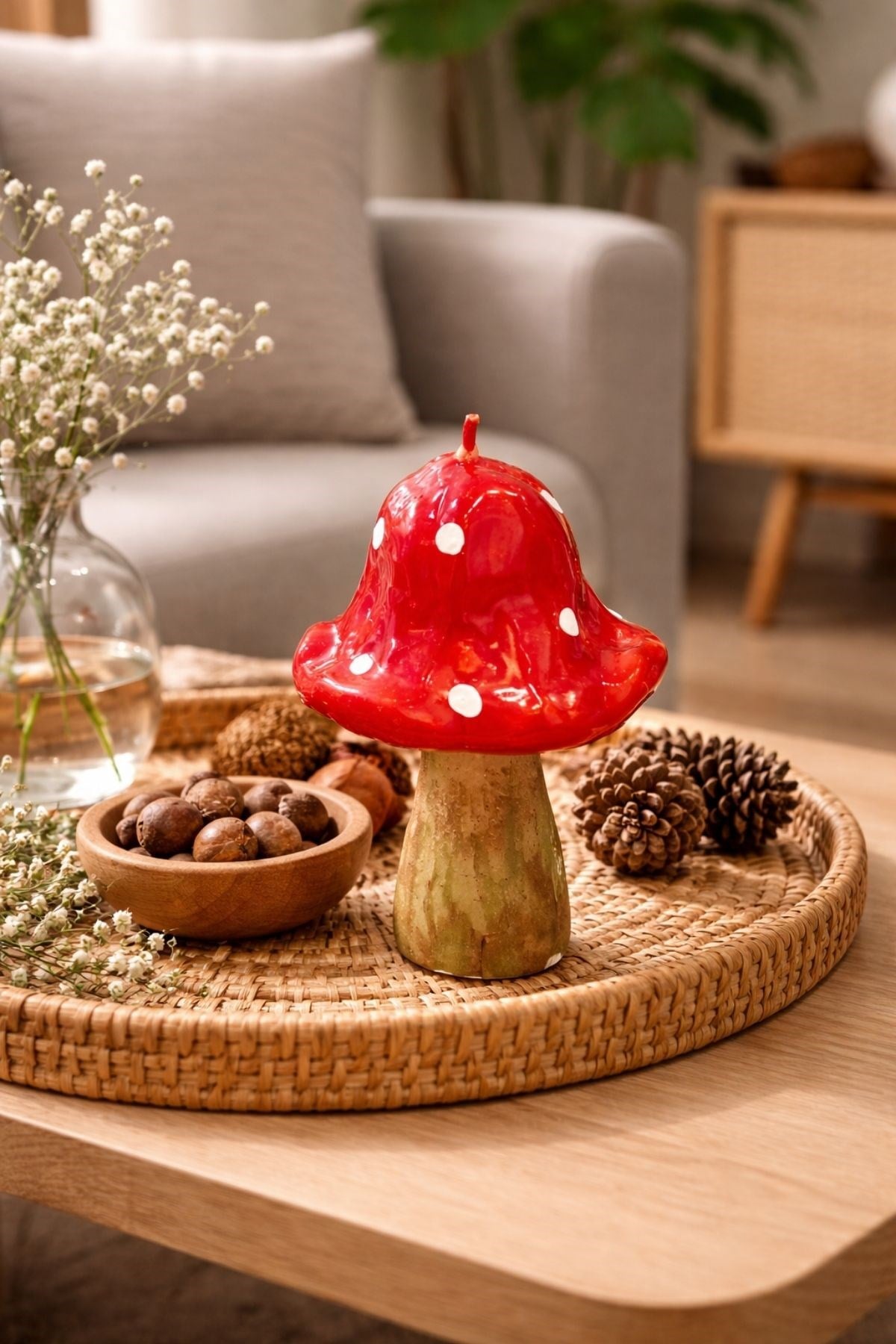 Kırmızı Başlıklı Mantar Mum