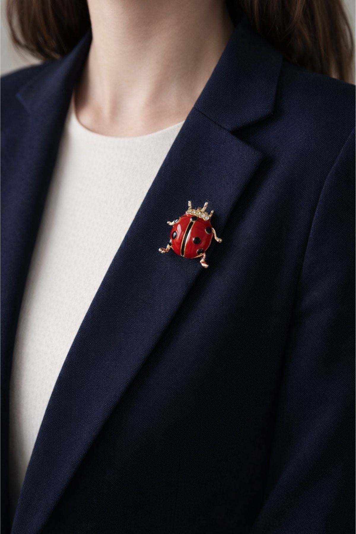 Kırmızı Uğur Böceği İğneli Broş
