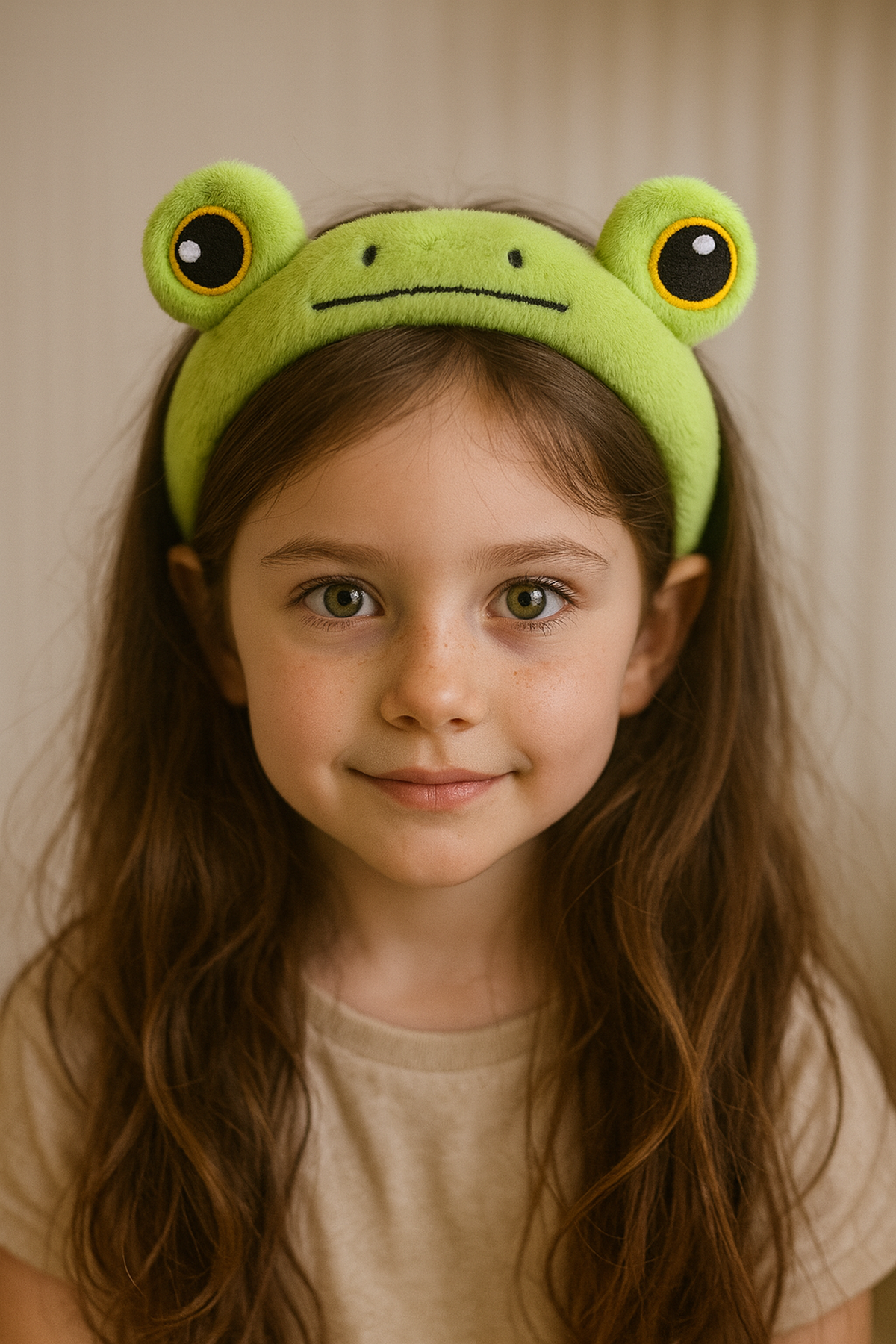 Kurbağa Modelli Peluş Taç