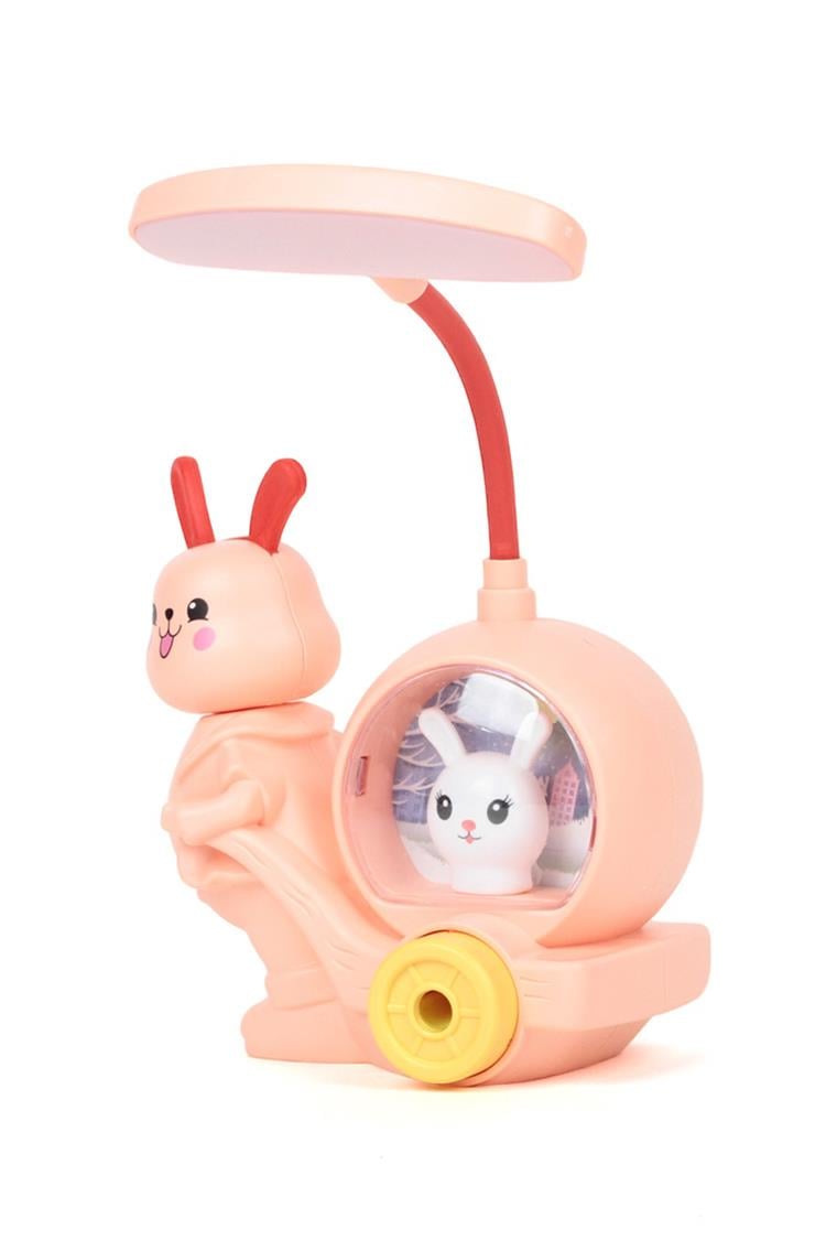 Masaüstü Tavşan Tasarımlı Kalemtraşlı Led Lamba - Pembe