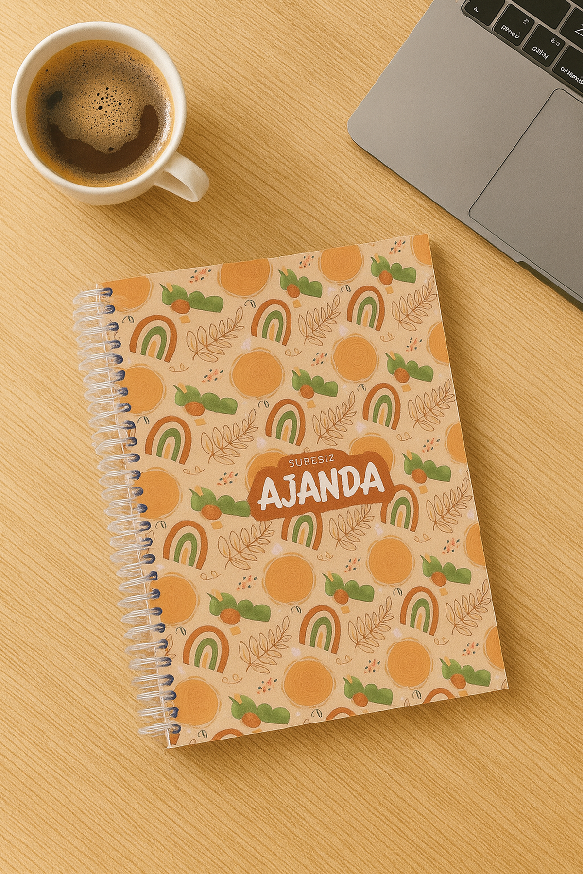 Mini Gökkuşağı Stickerlı Spiral Defter