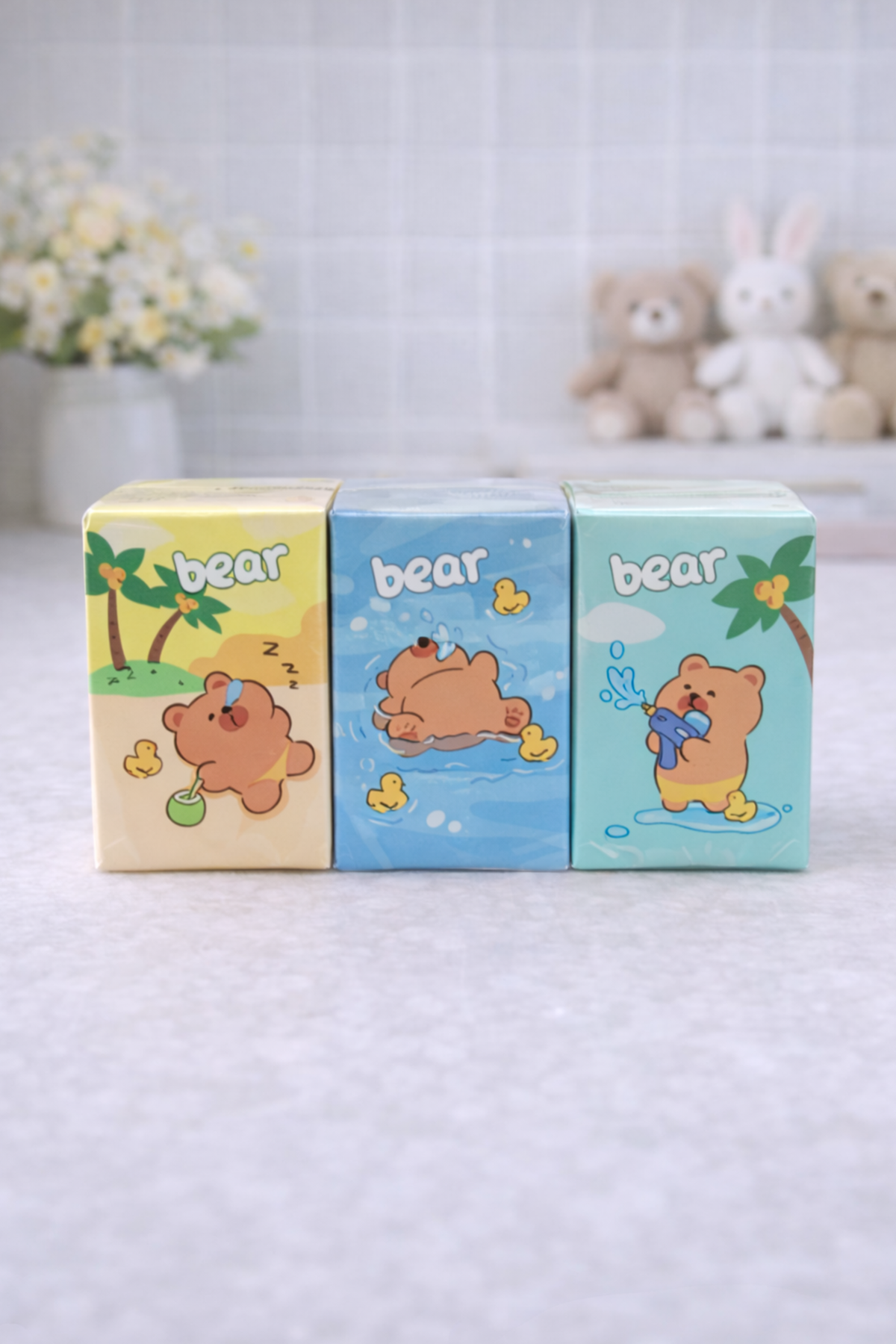 Mini Renkli Bear 9'lu Mendil