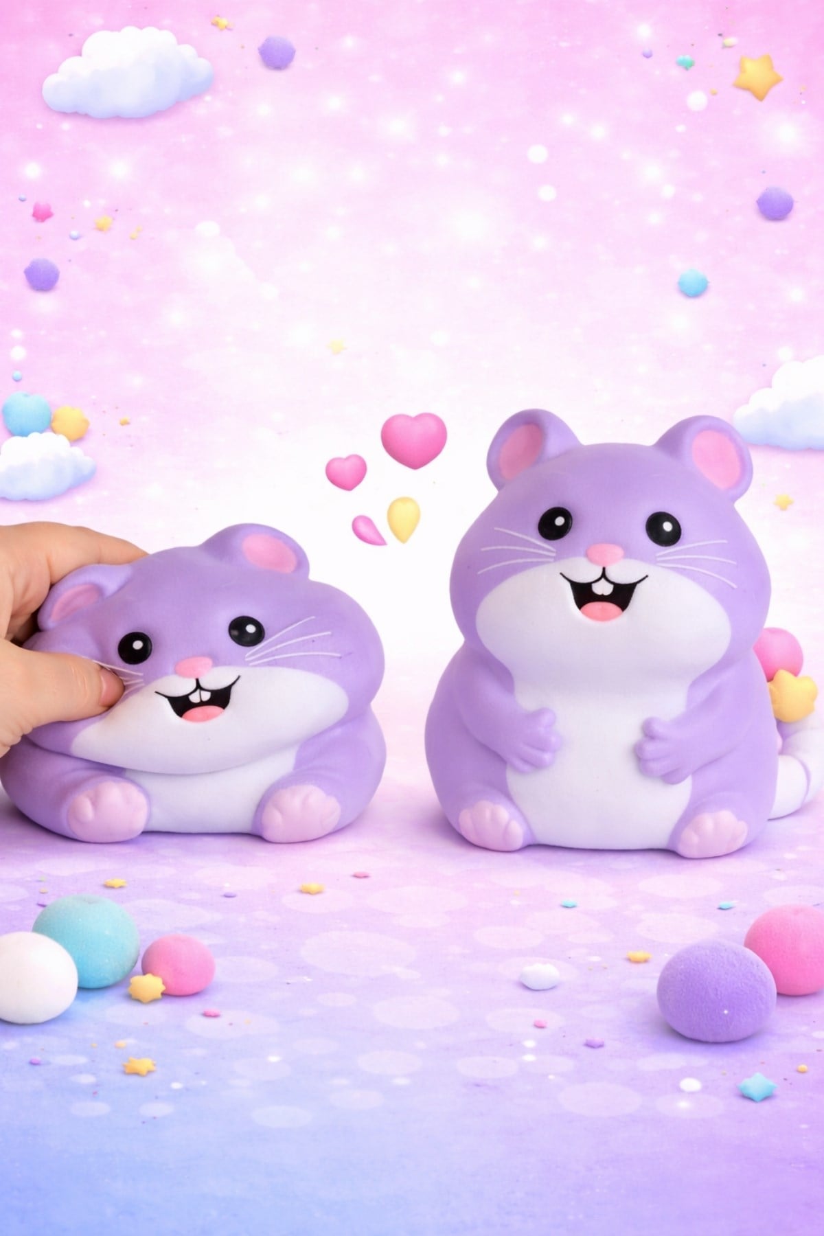 Mor Oturan Squishy Fare