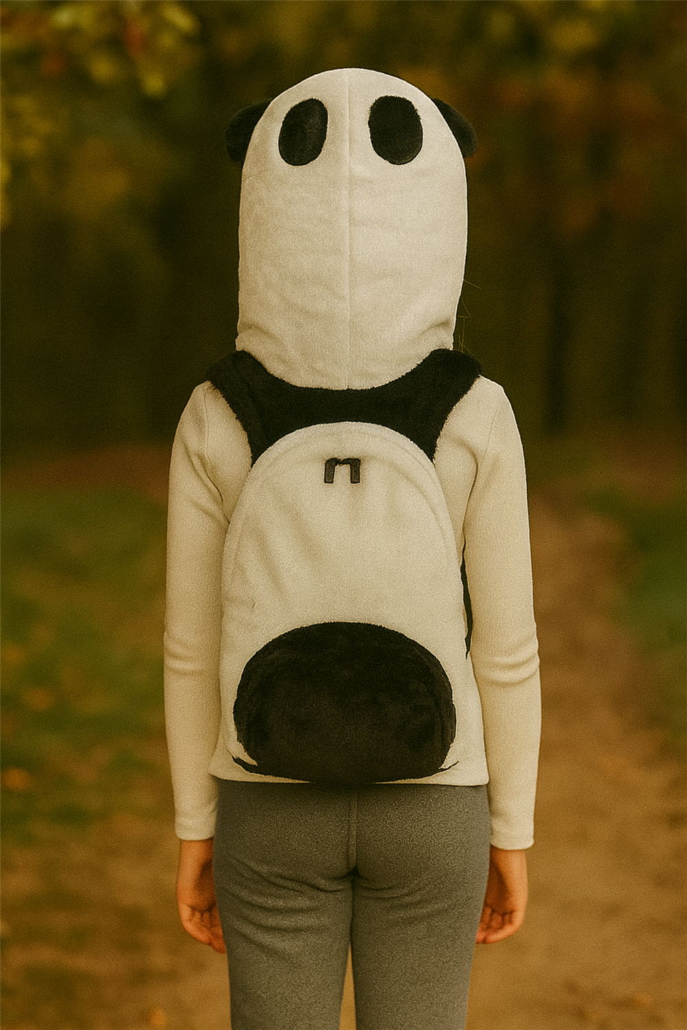 Morikukko Panda Çocuk Kapüşonlu Sırt Çantası