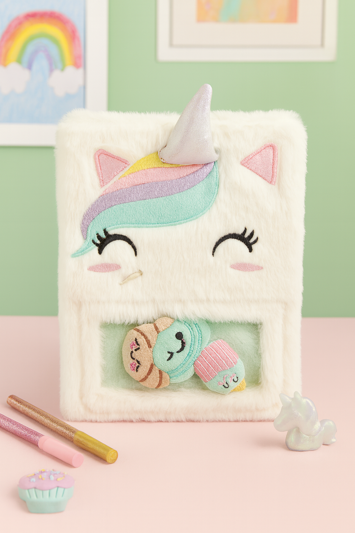 Peluş Beyaz Unıcorn Defter
