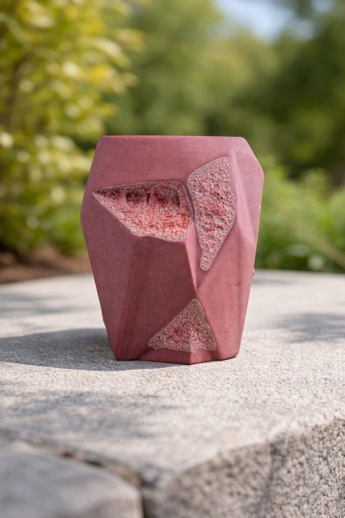 Pembe Geometrik Porselen Kupa 320 Ml