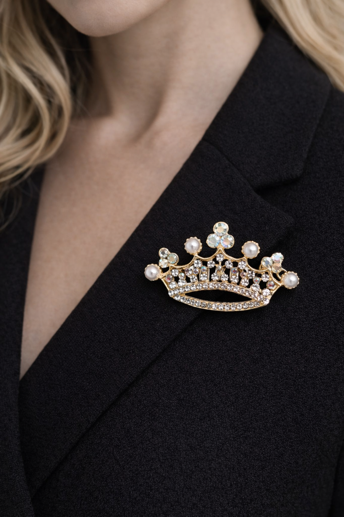 Prenses Taç İğneli Broş