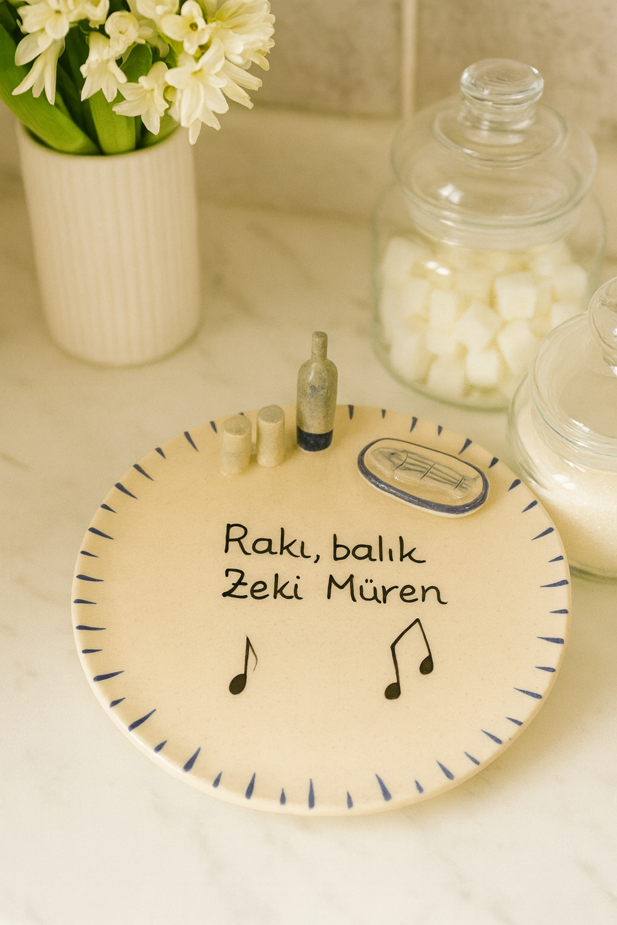 Rakı Balık-Zeki Müren Tabak  ( 12 Cm )