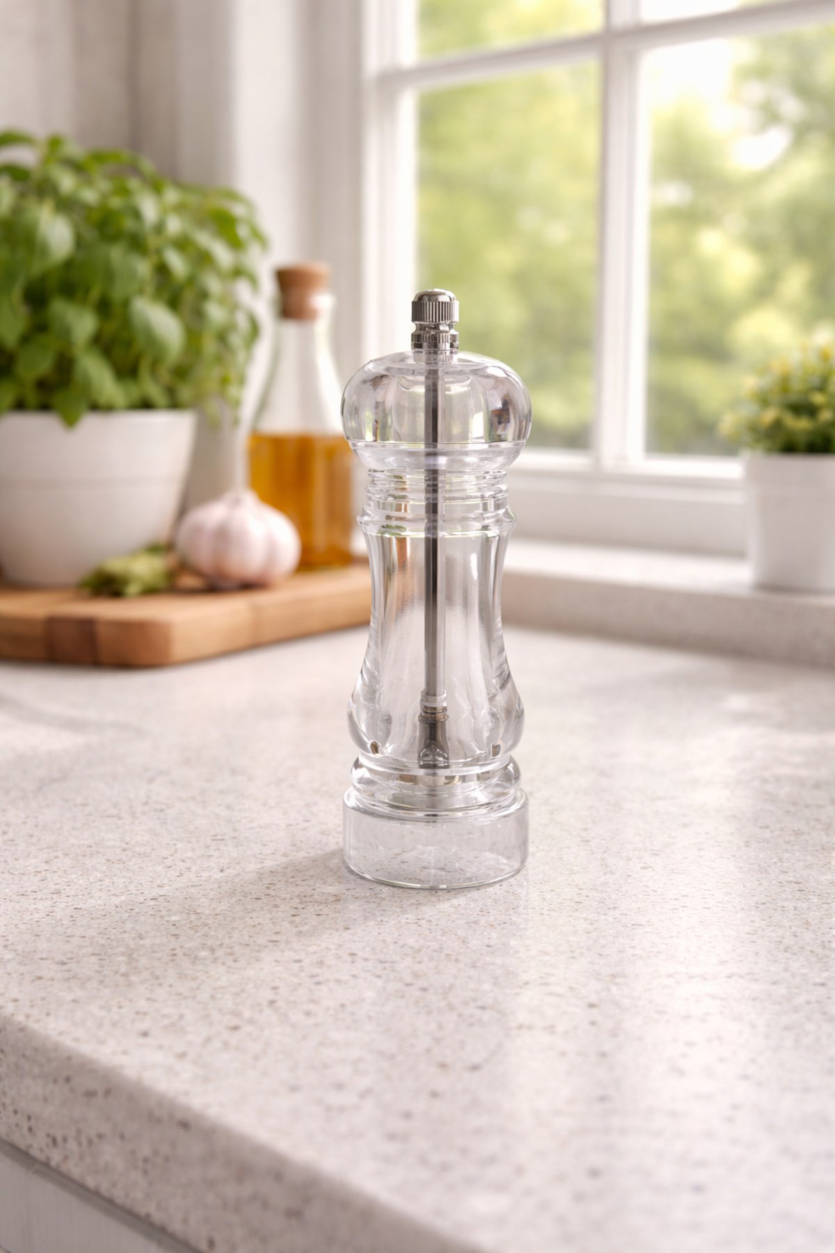 Seramik Uçlu Şeffaf Baharat Öğütücü Değirmen