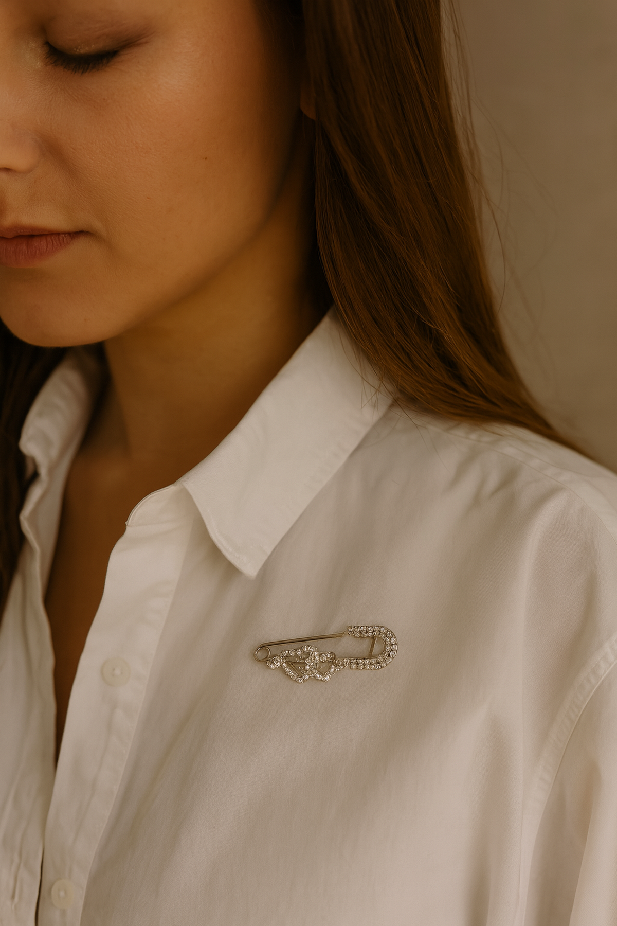 Silver Çengelli İğne Broş