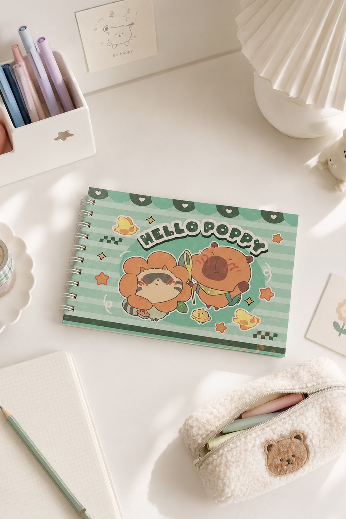 Spiralli Mint Hologram Hello Poppy Boyama Defteri 21,5X 15 cm