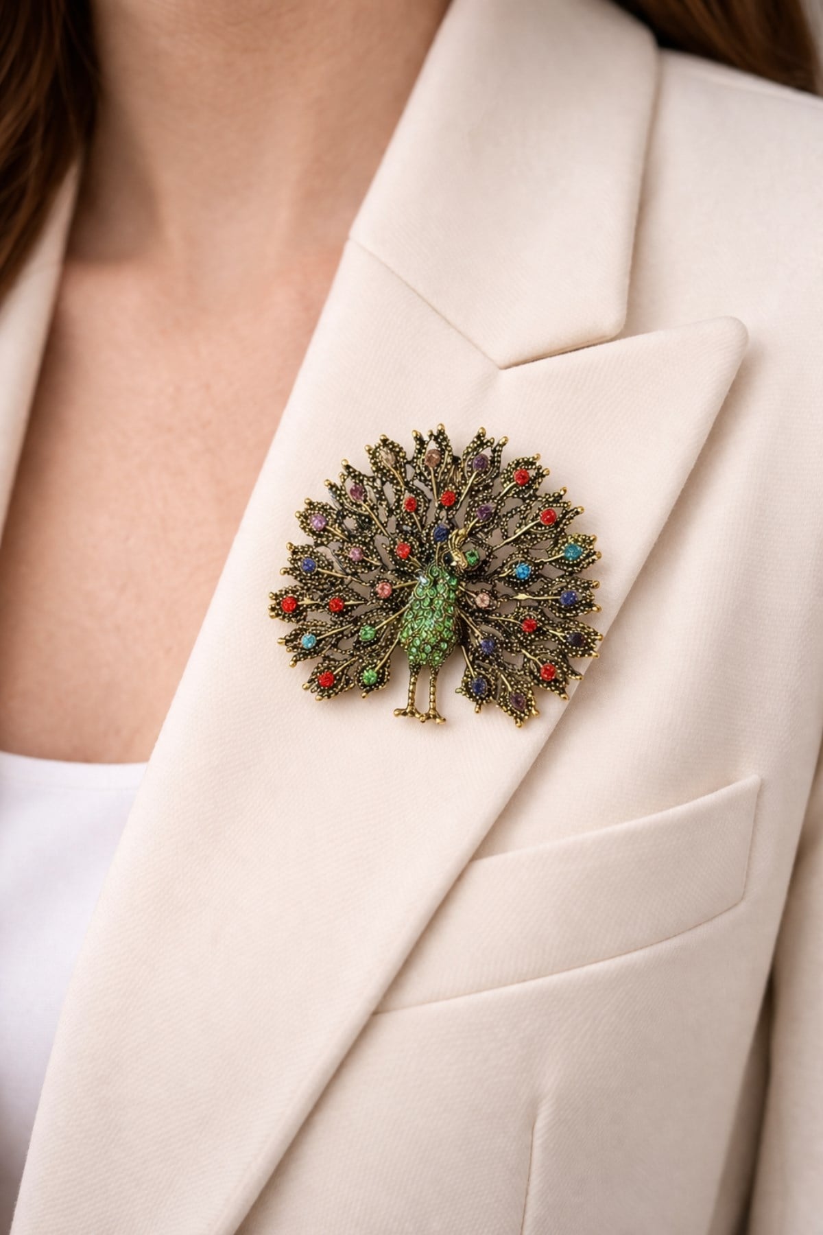 Tavus Kuşu İğneli Broş