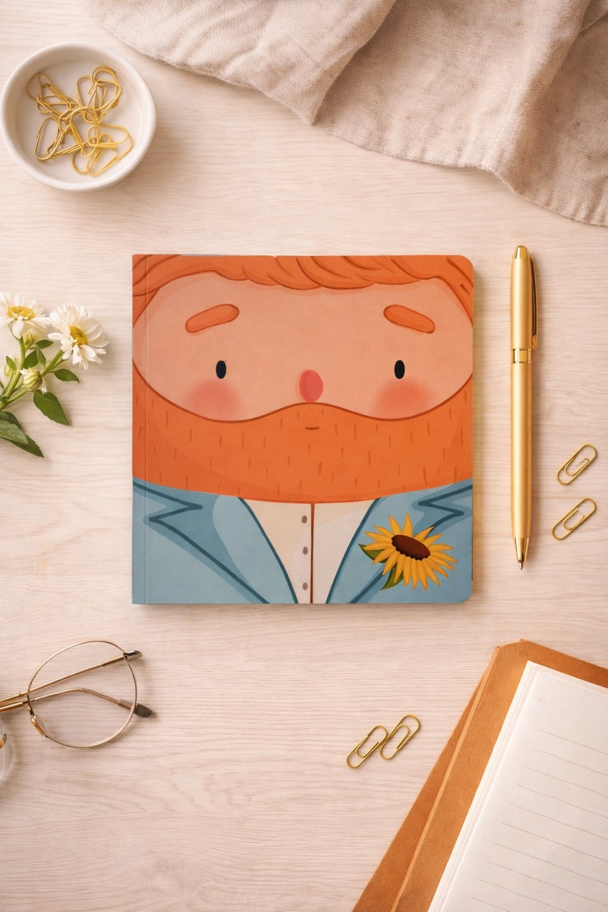 Vicent Van Gogh Kare Çizgisiz Defter 16x16cm