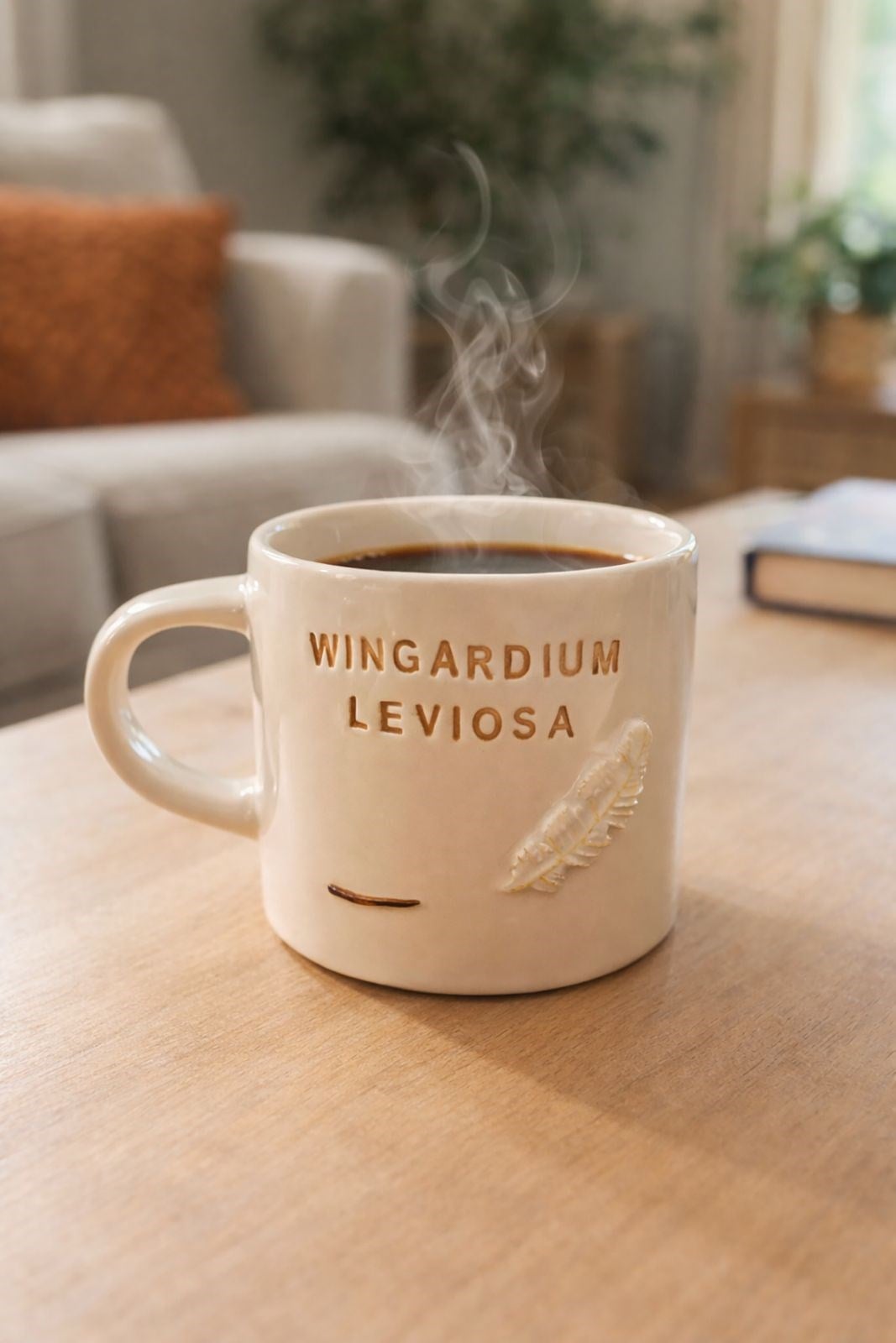 Wingardium Leviosa Beyaz Kulplu Fincan