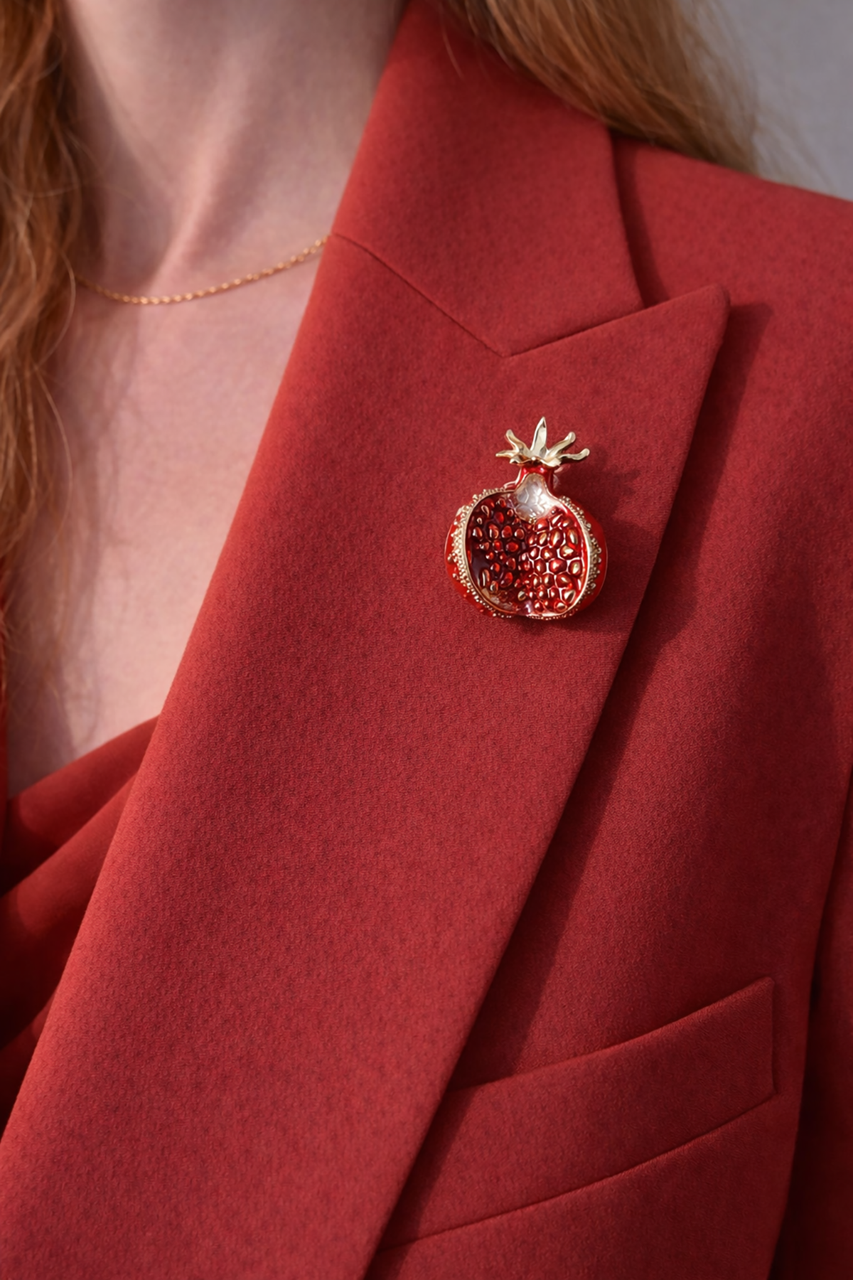 Yarım Nar İğneli Broş