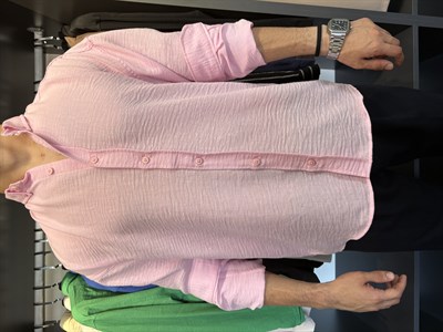 Lenasso Fresh Keten Gömlek Pembe