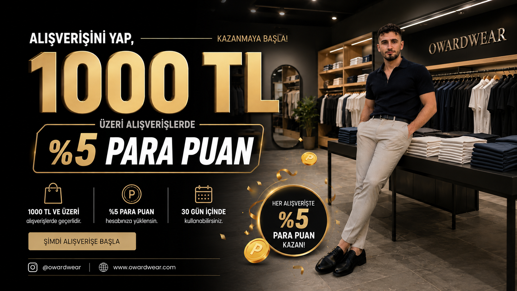 1000TL ve Üzeri Alışverişlerde %5 ParaPuan