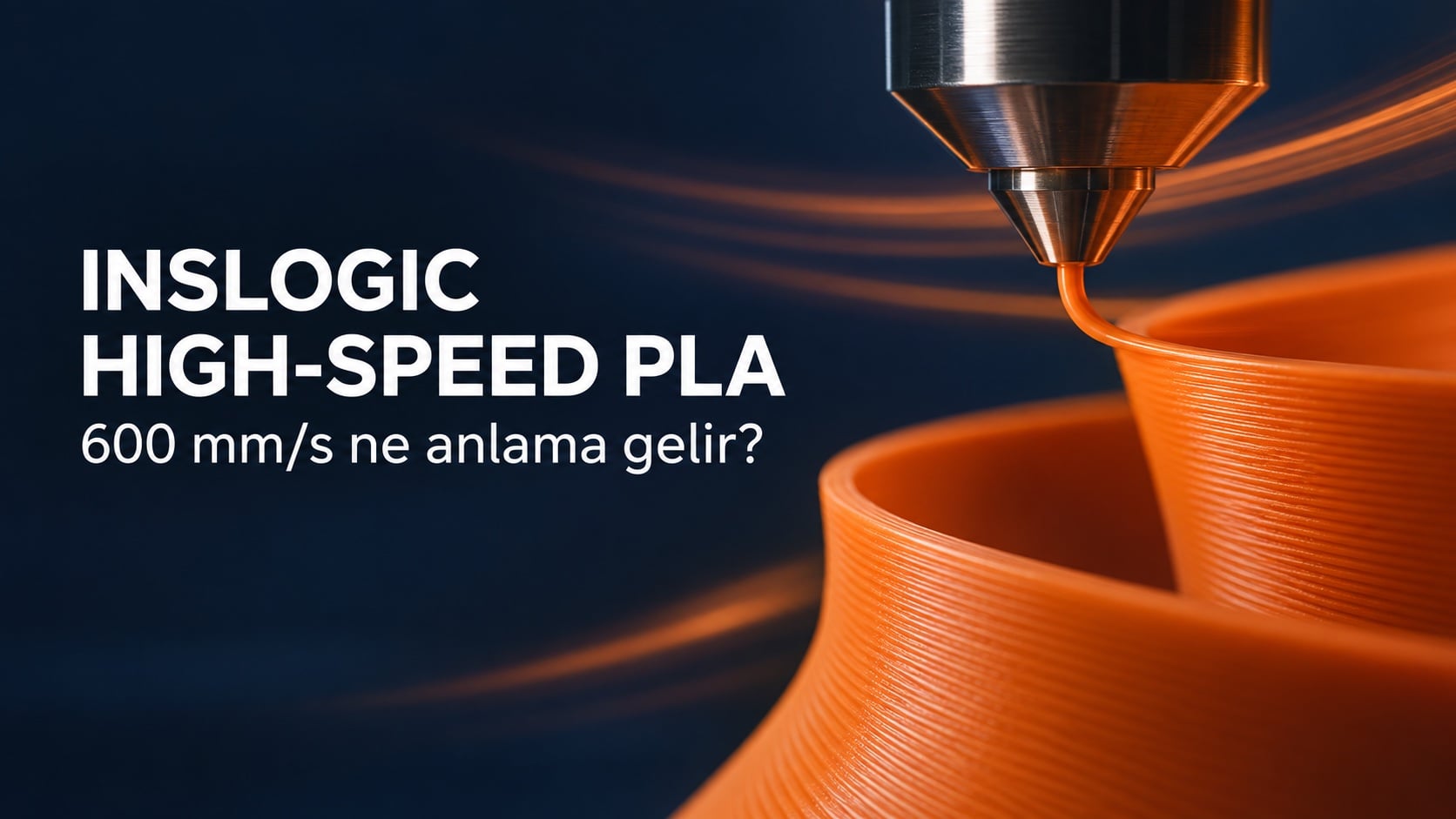 Inslogic High-Speed PLA — 600 mm/s ne anlama gelir? Temsili 3D baskı illüstrasyonu