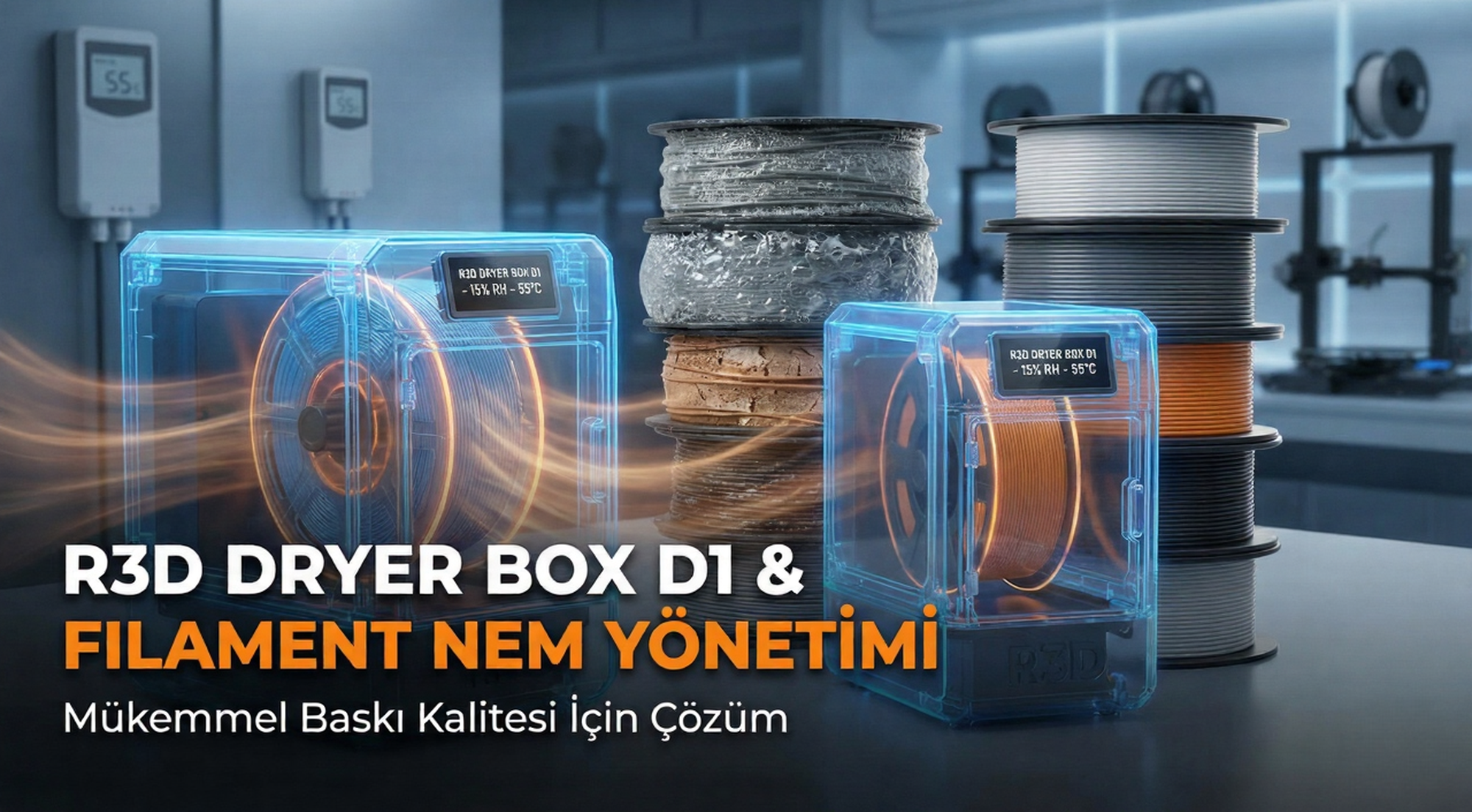 R3D Dryer Box D1 ve Filament Nem Yönetimi Rehberi