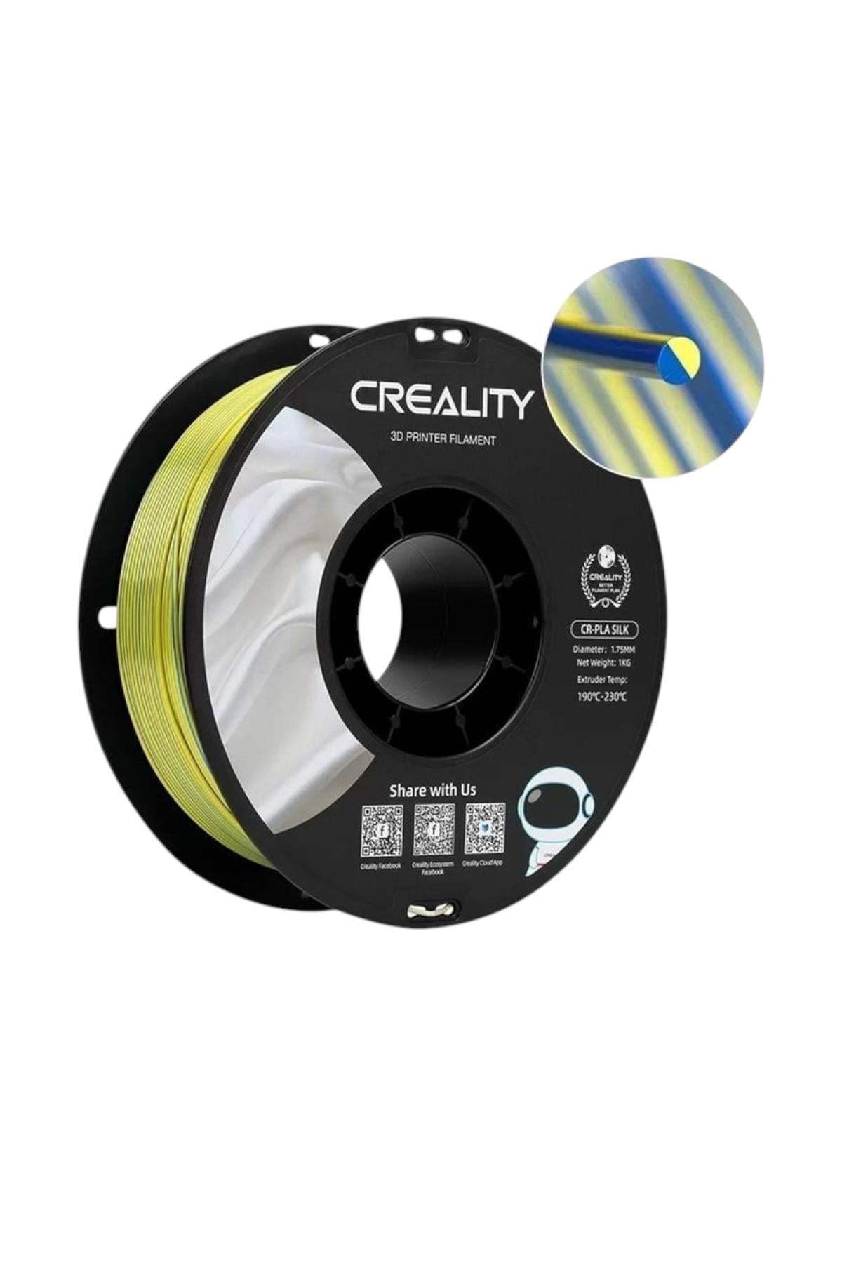 Creality CR PLA Silk Sarı Mavi Filament 1.75mm 1kg