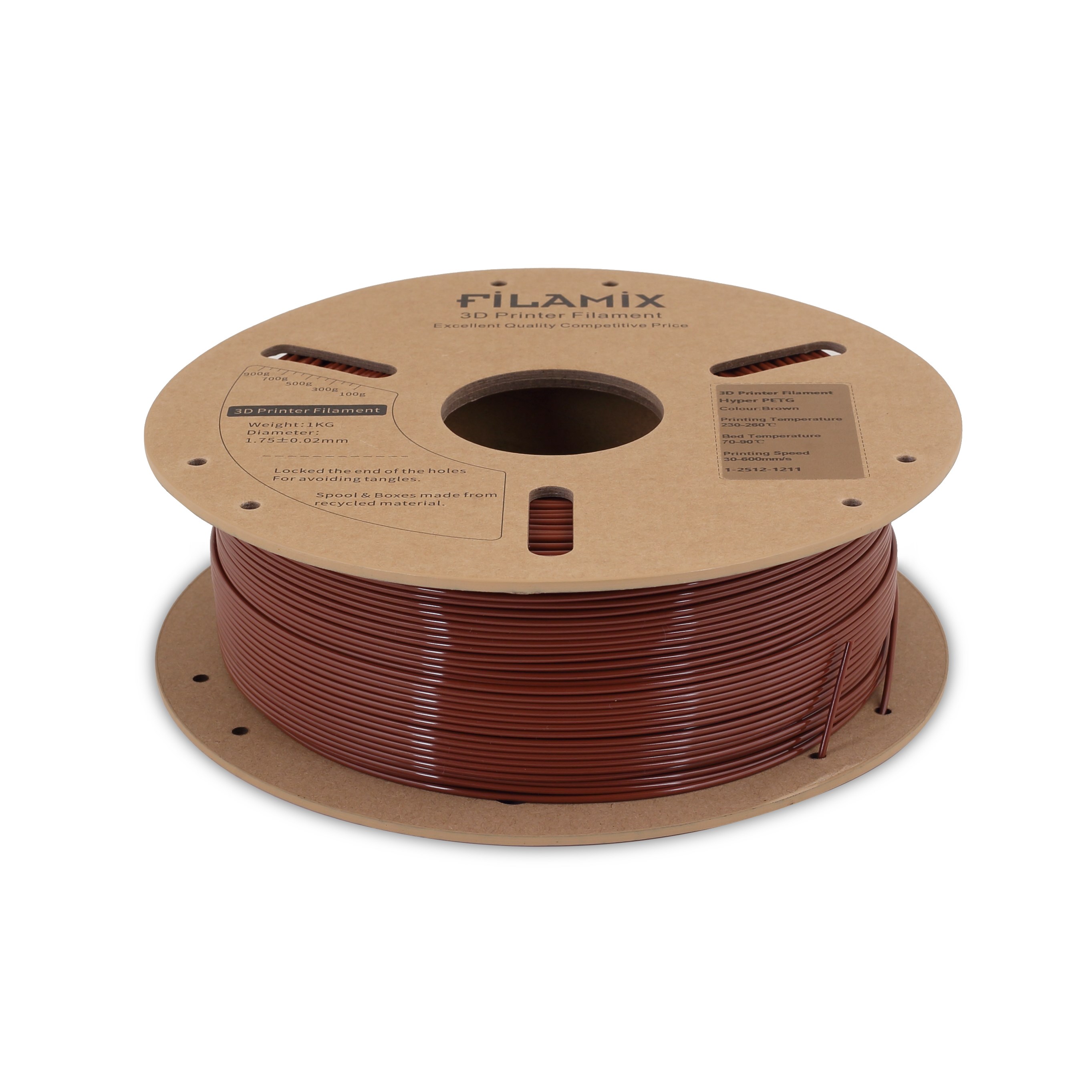 Filamix Hyper PETG Kahverengi Filament 1.75mm 1 Kg