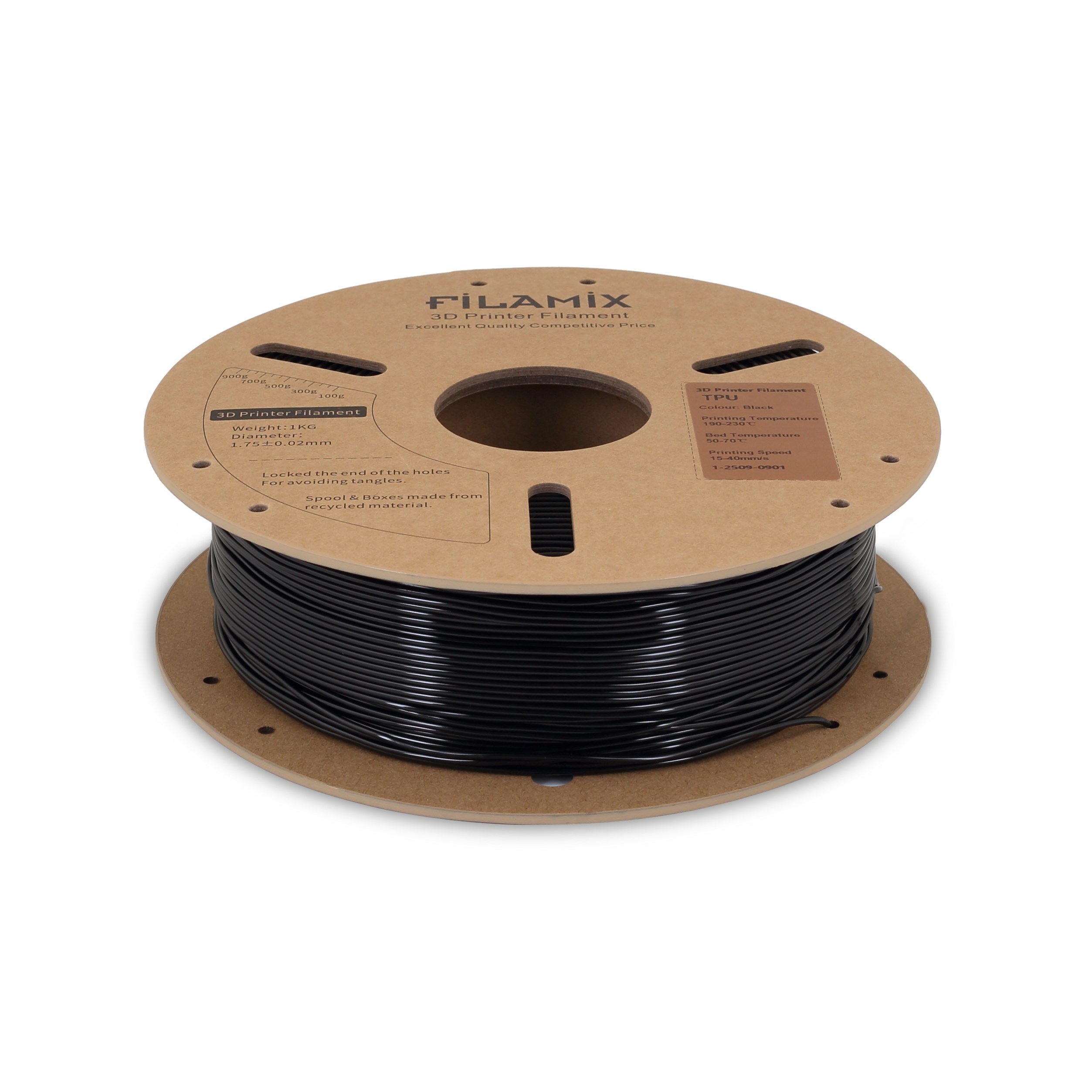 Filamix TPU Siyah Filament 1.75mm 1 Kg