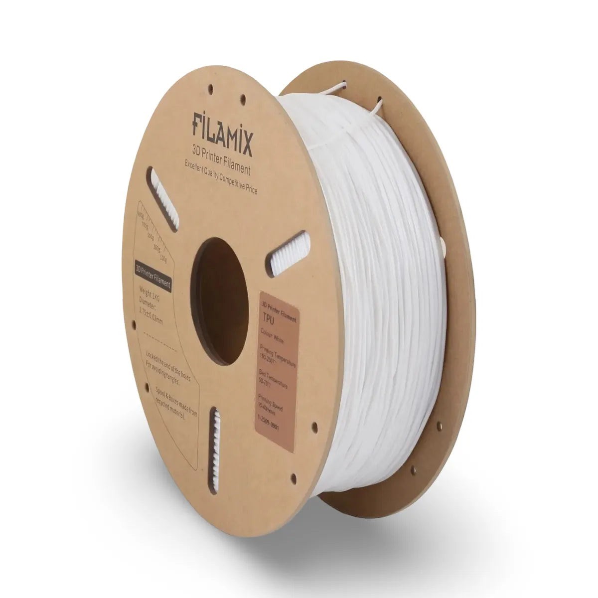Filamix TPU Beyaz Filament 1.75mm 1 Kg