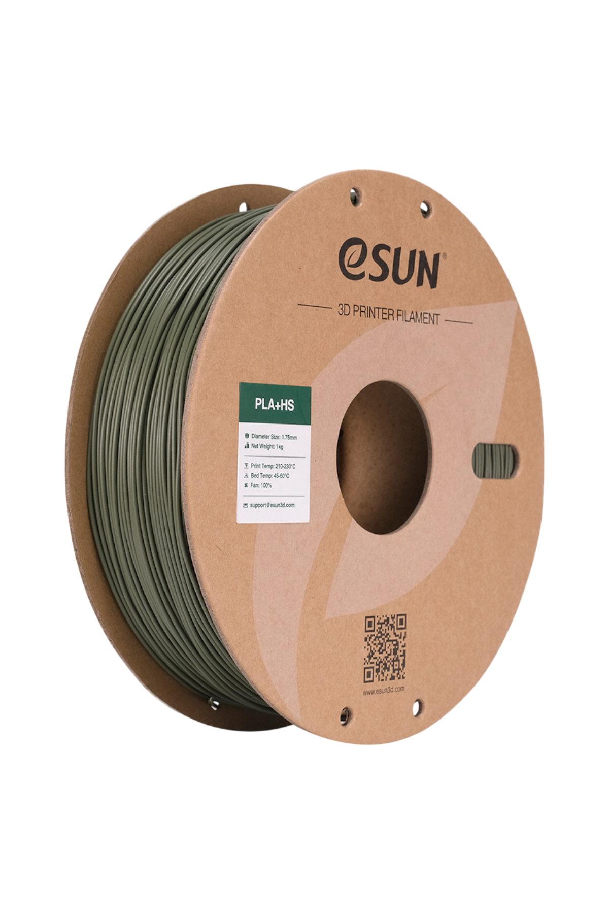eSUN PLA+HS Zeytin Yeşili Filament 1.75mm 1kg