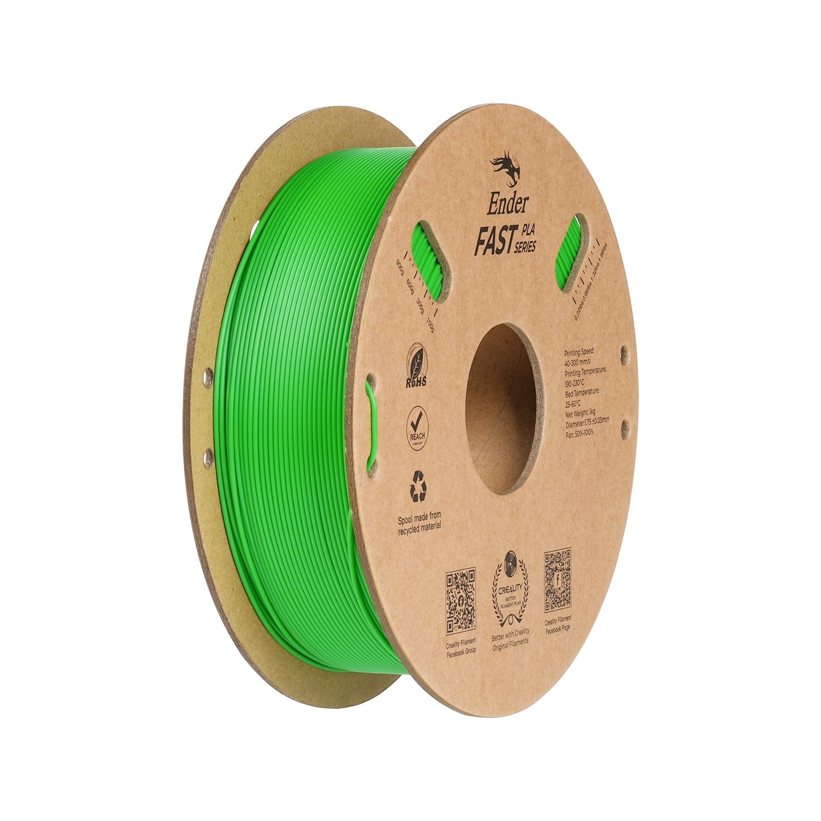 Creality Ender Fast PLA Yeşil Filament 1.75mm 1kg