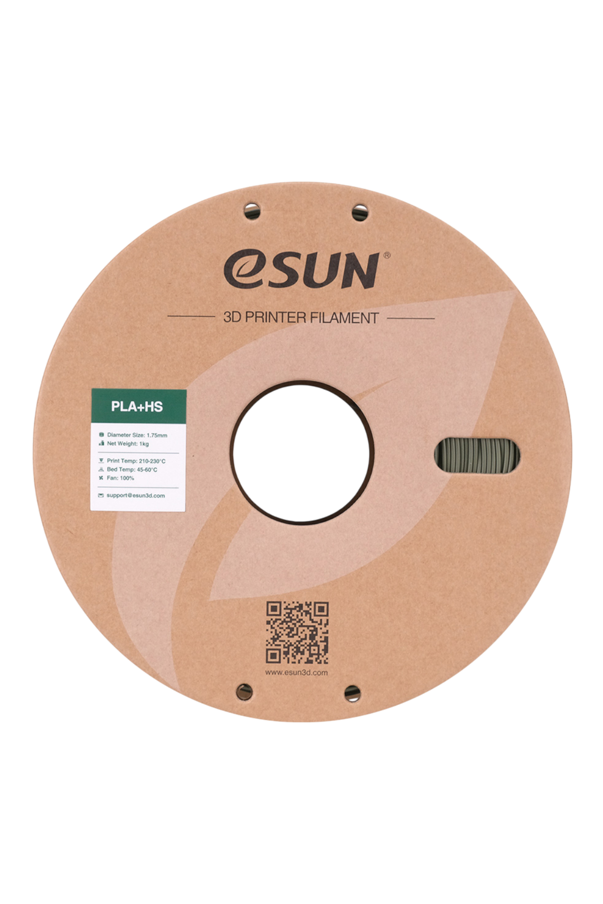 eSUN PLA+HS Zeytin Yeşili Filament 1.75mm 1kg