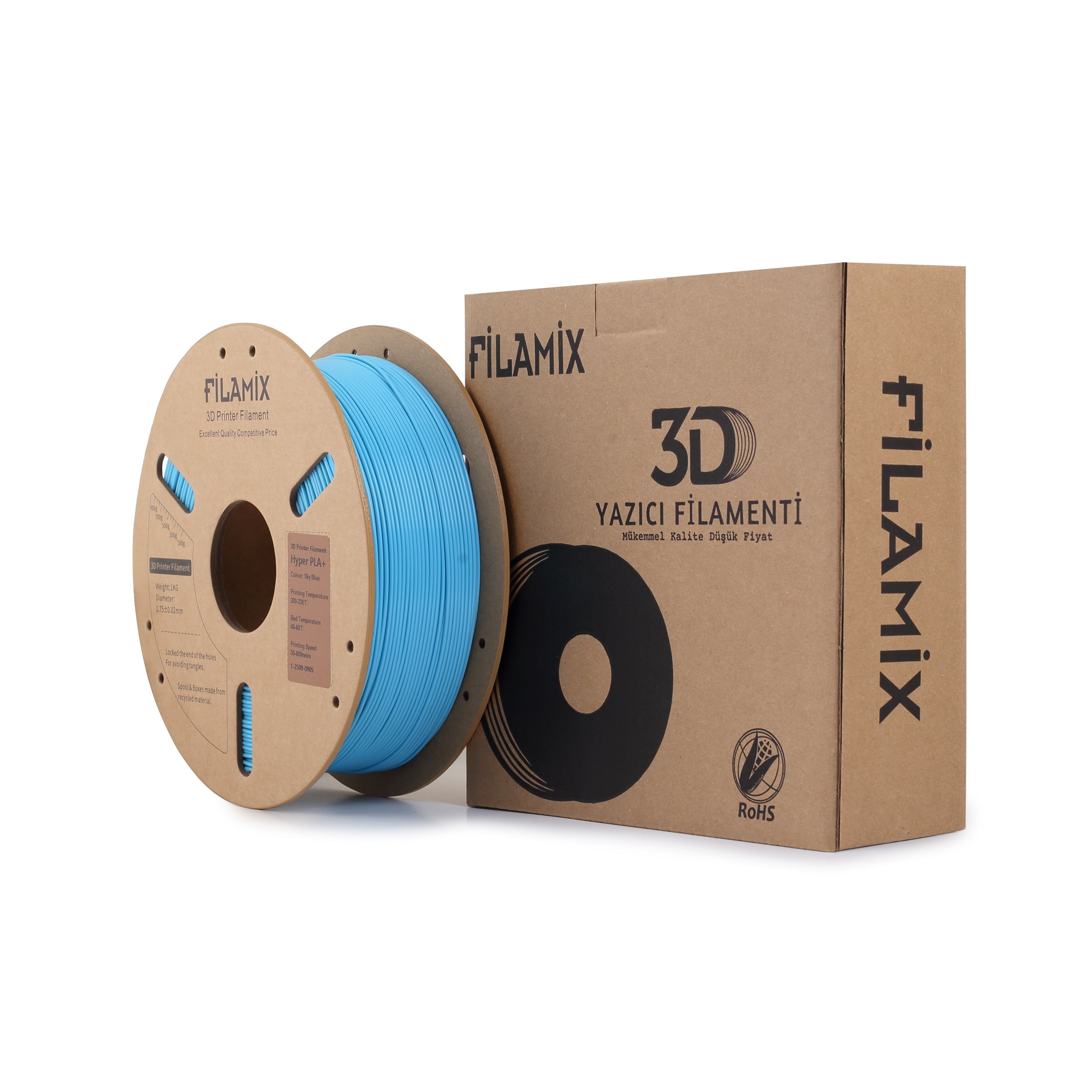 Filamix Hyper Speed PLA+ Sky Blue Filament 1.75mm 1 Kg