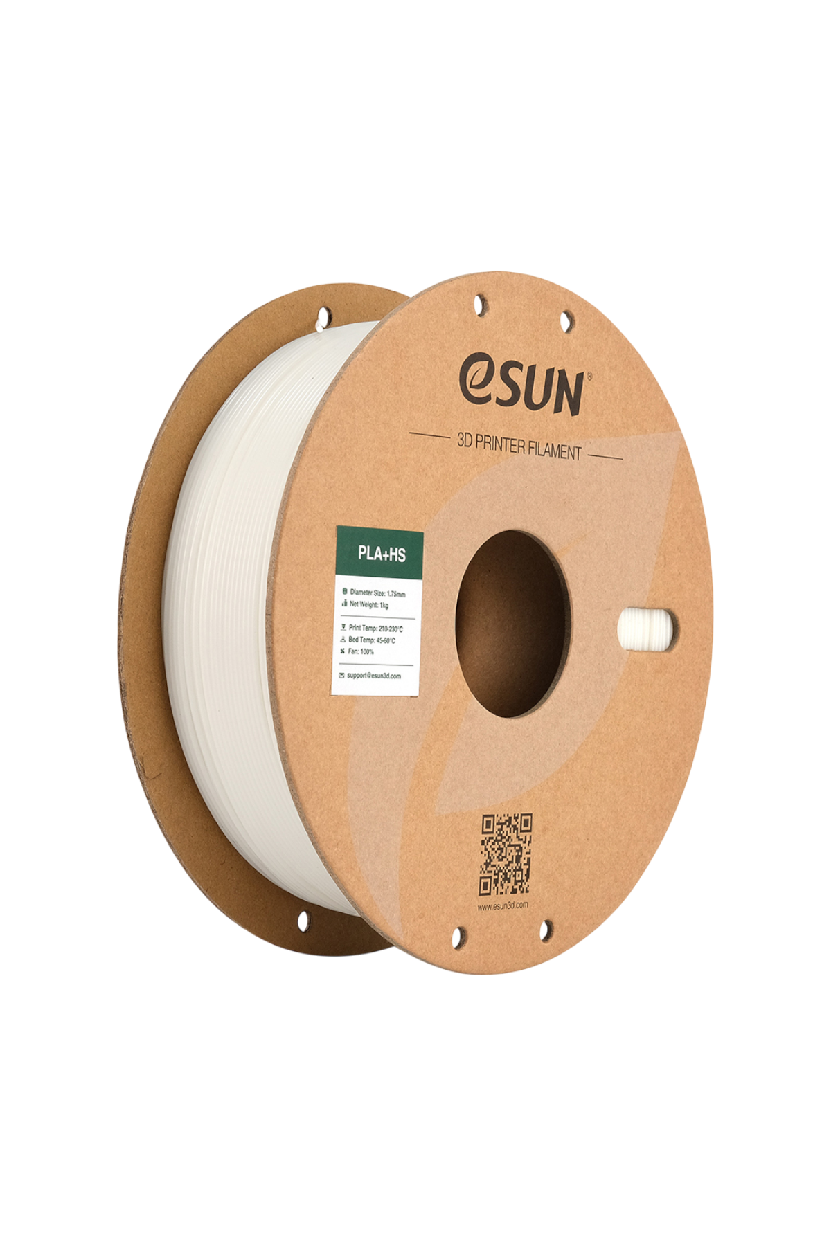 eSUN PLA+HS Beyaz Filament 1.75mm 1kg