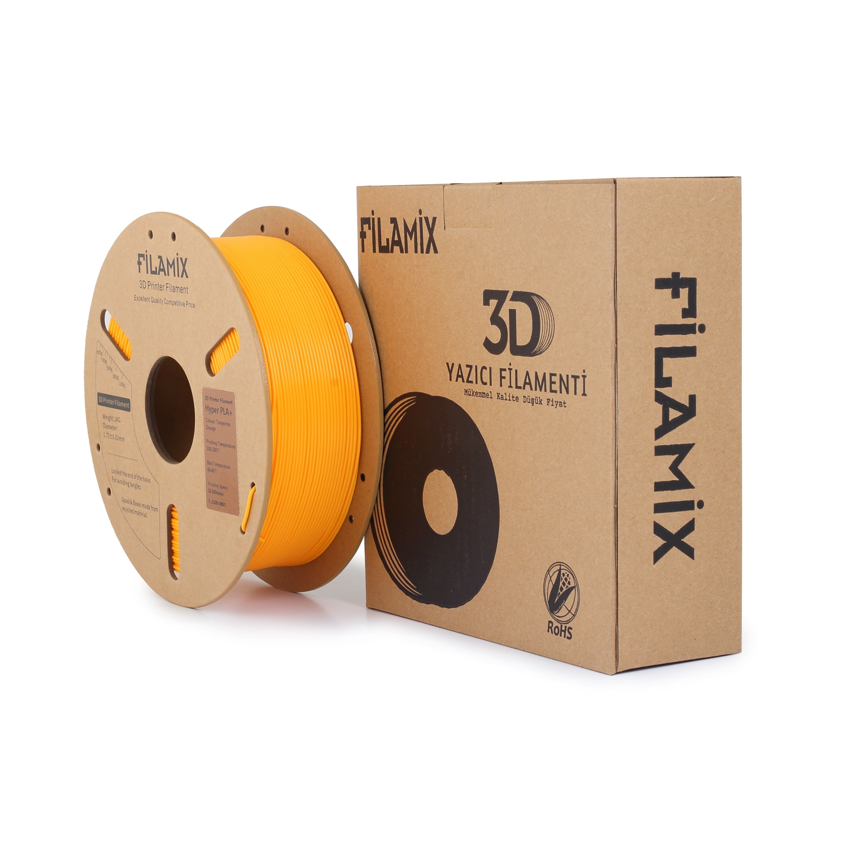 Filamix Hyper Speed PLA+ Mandalin Turuncu Filament 1.75mm 1 Kg