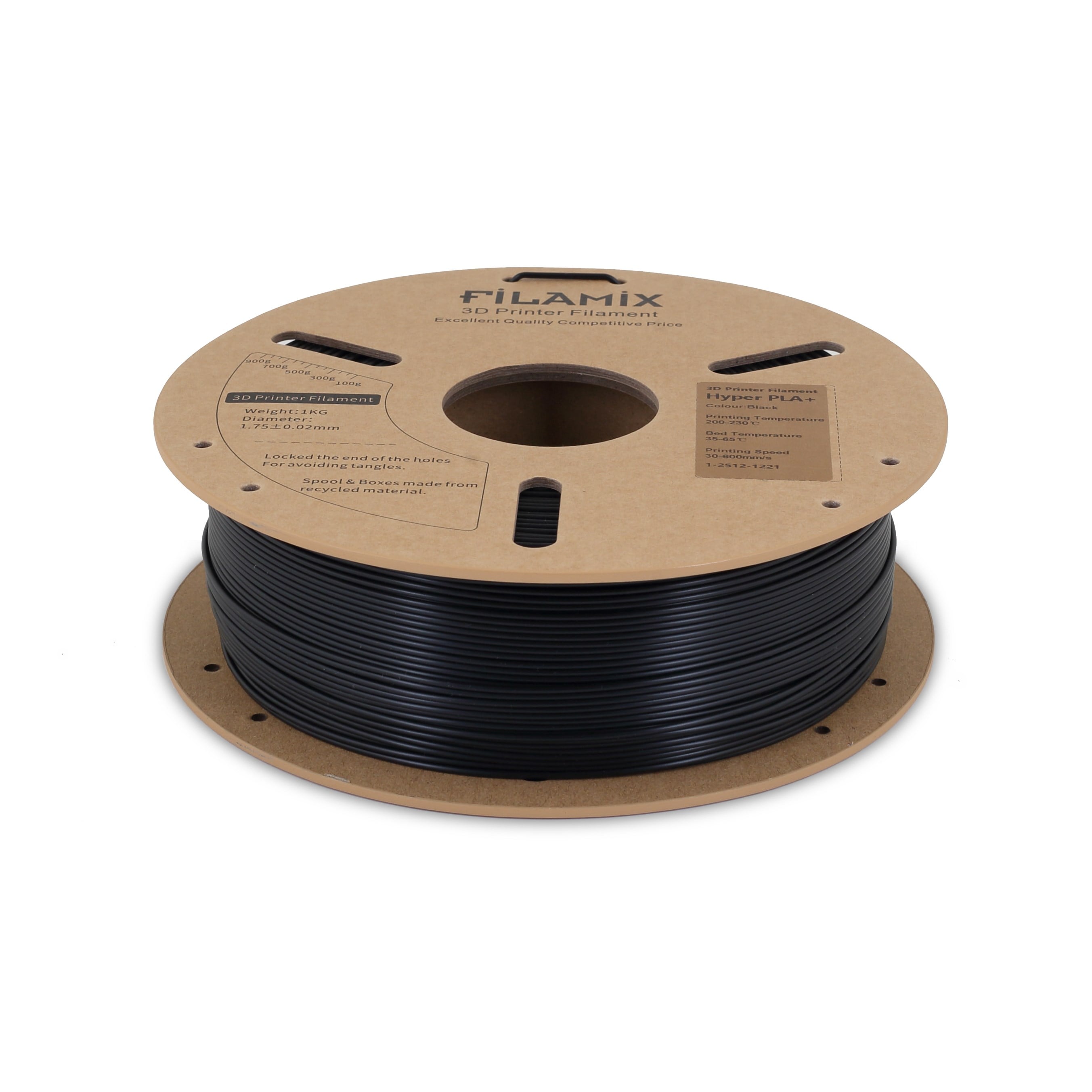 Filamix Hyper Speed PLA+ Siyah Filament 1.75mm 1 Kg