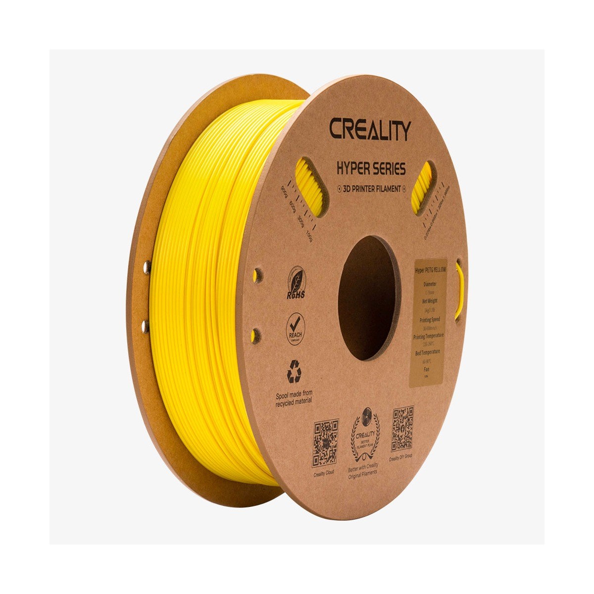 Creality Hyper PETG Sarı Filament 1.75mm 1kg