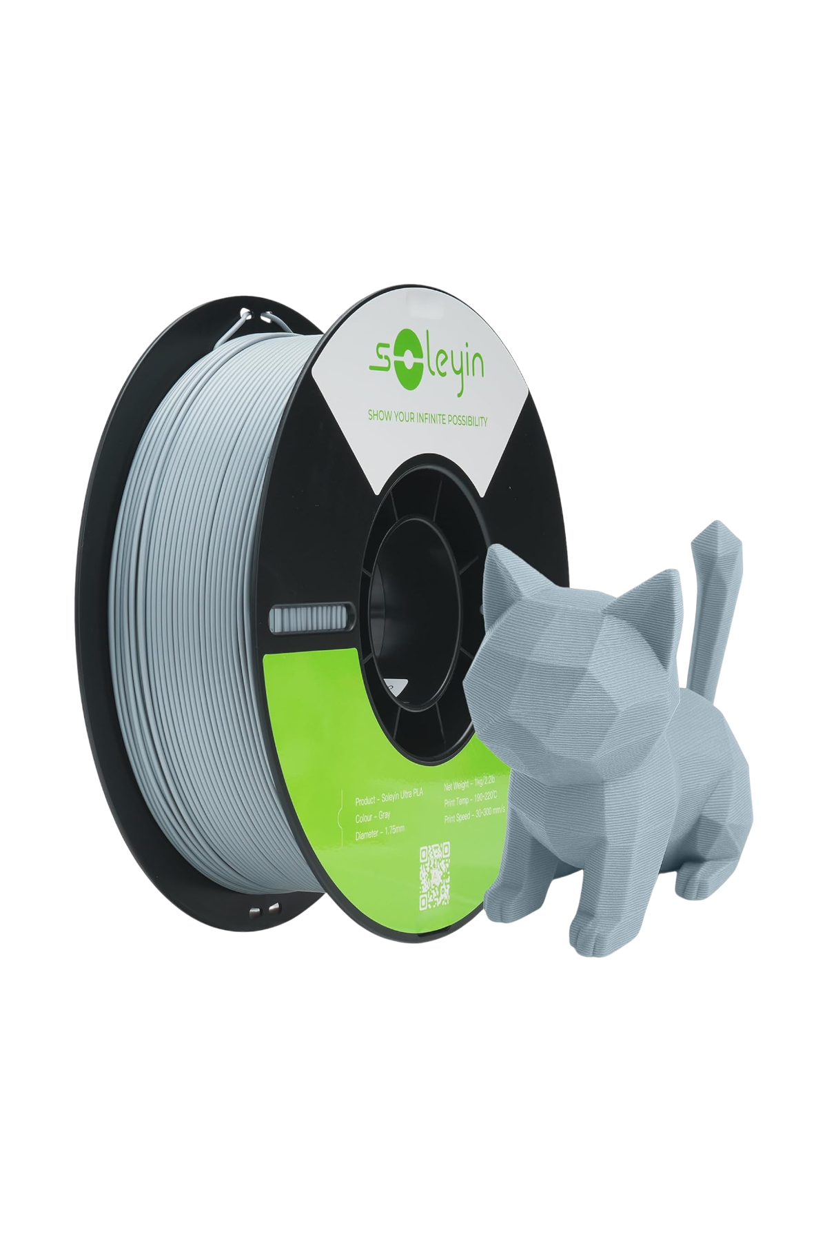 Soleyin Ultra PLA Matte Gri 1.75 mm 1 Kg