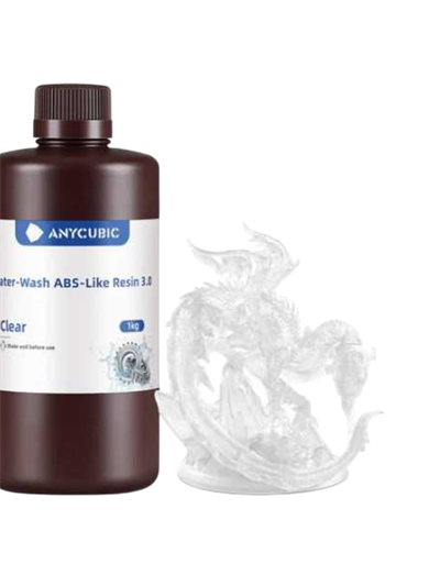 Anycubic Suda Yıkanabilir (WaterWash) ABS Like 3.0 Clear Reçine 1 Kg